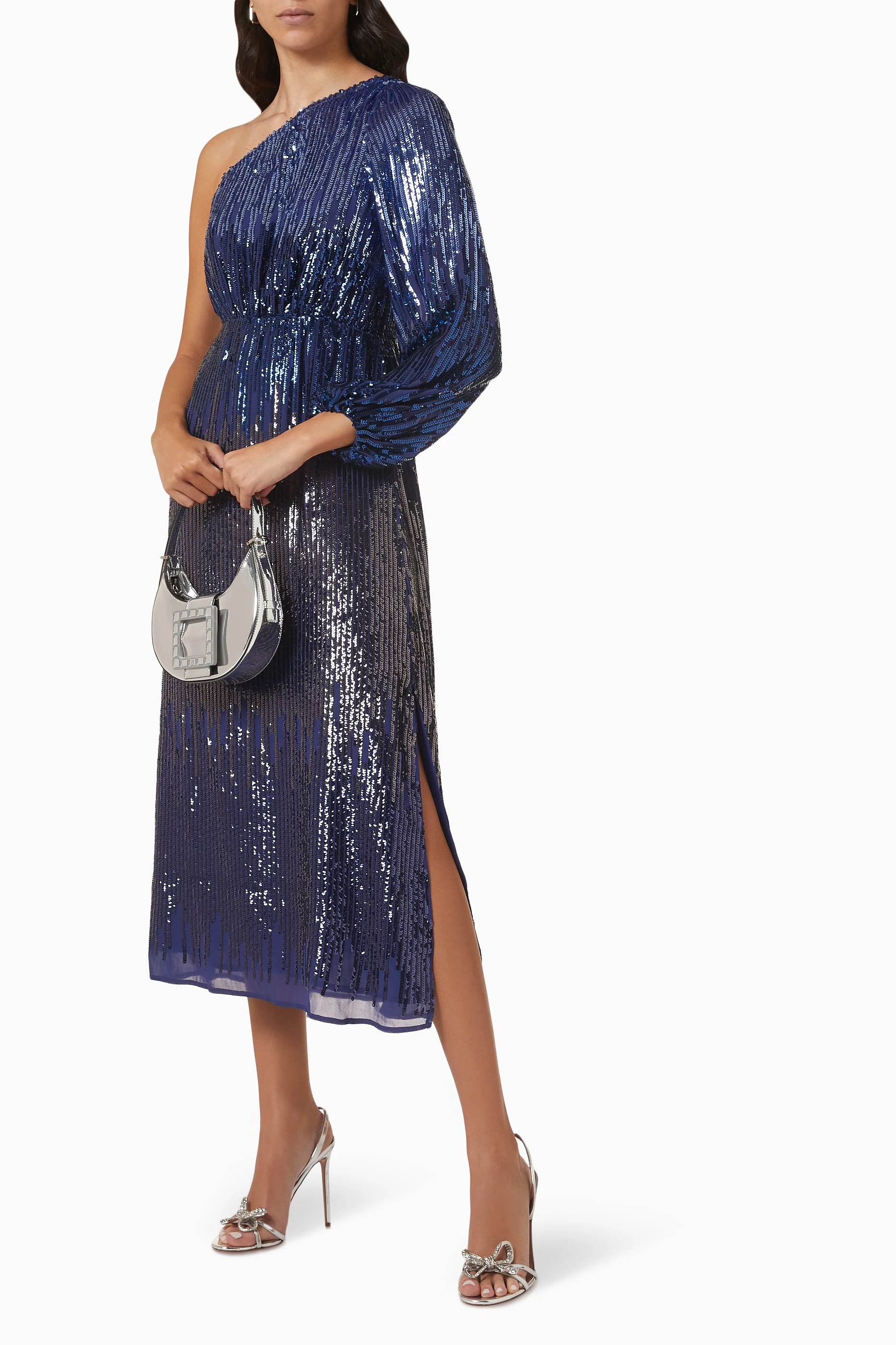 Rixo blue sequin dress new arrivals