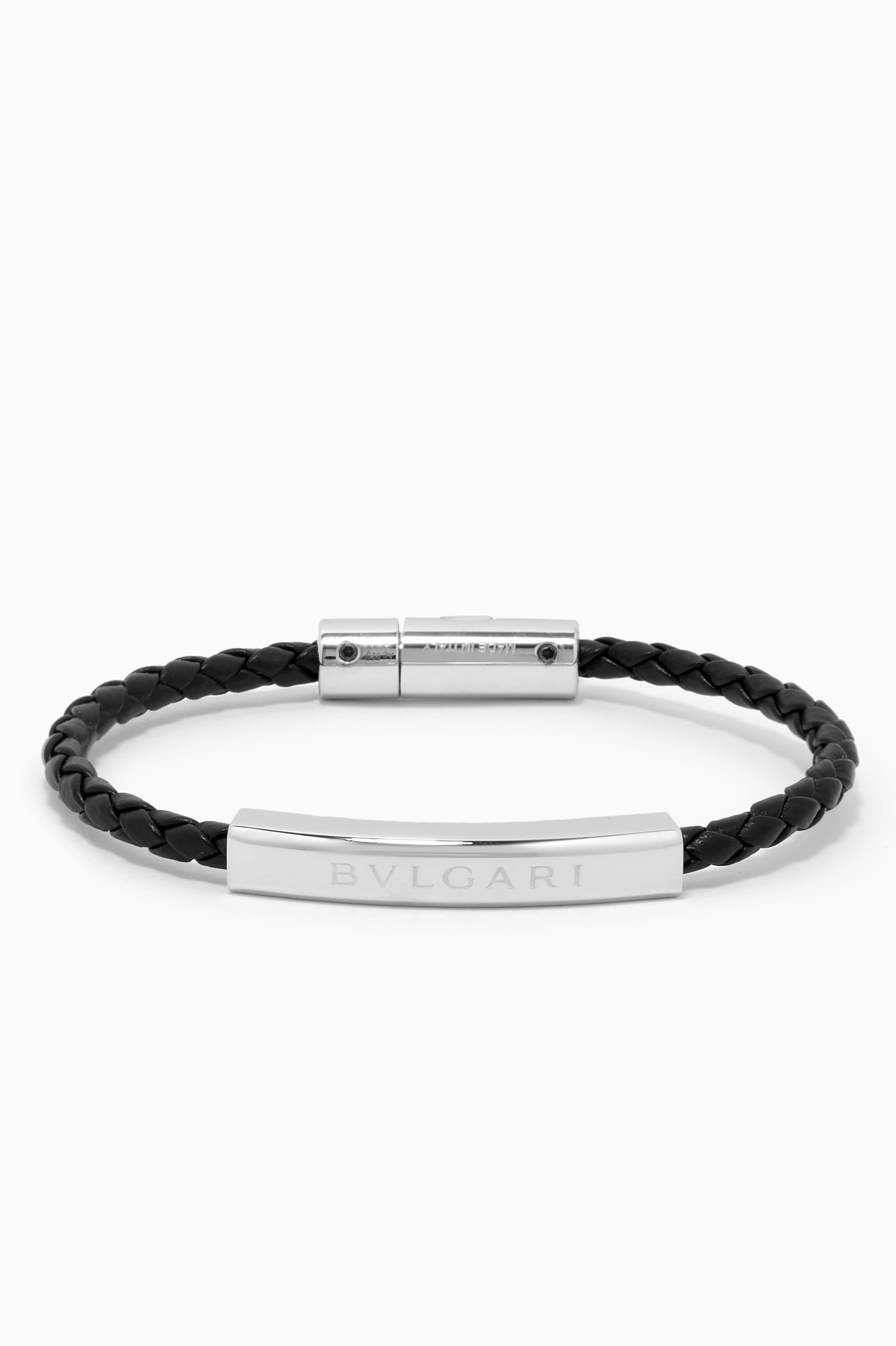 Bvlgari Bvlgari Bracelet in Braided Leather Metal