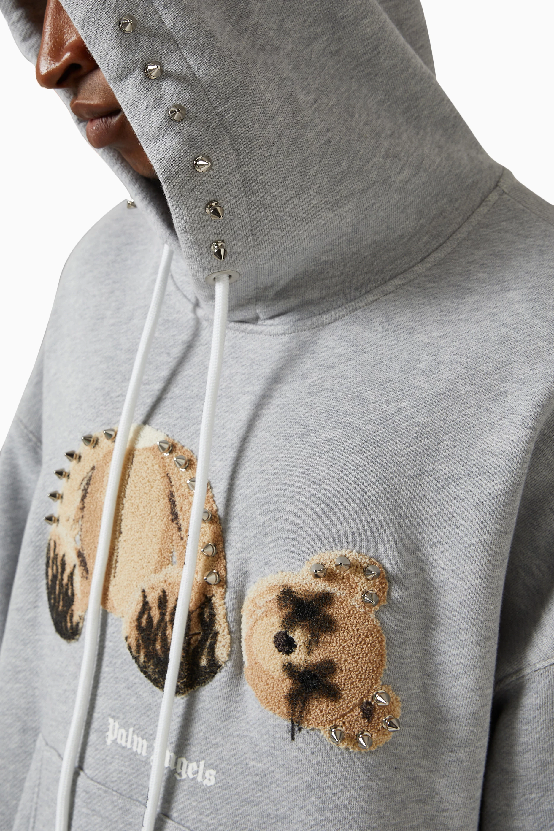 Cream palm angels hoodie clearance
