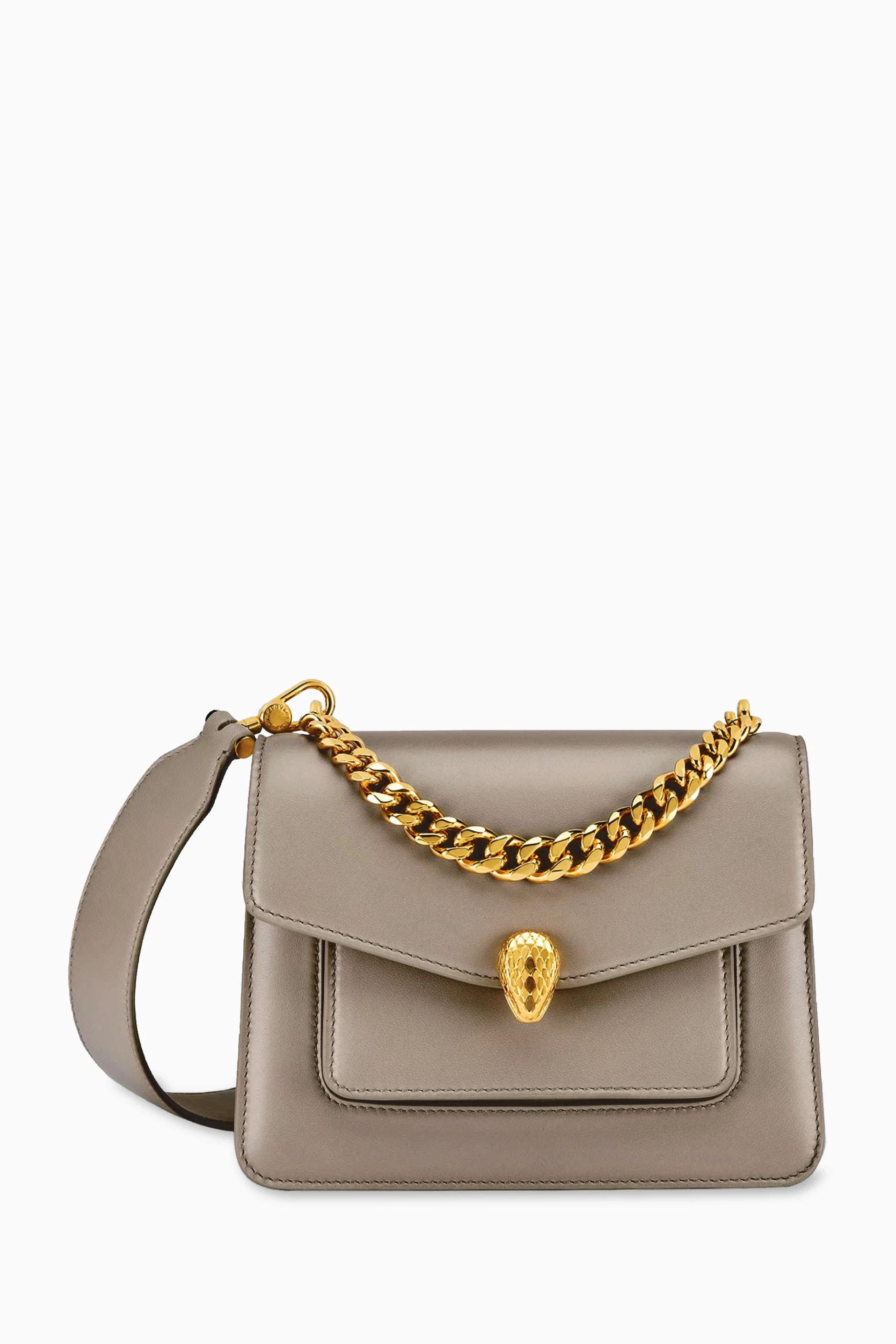 Buy BVLGARI Neutral Serpenti Forever Chain Crossbody Bag in Nappa For Women Online Ounass Saudi