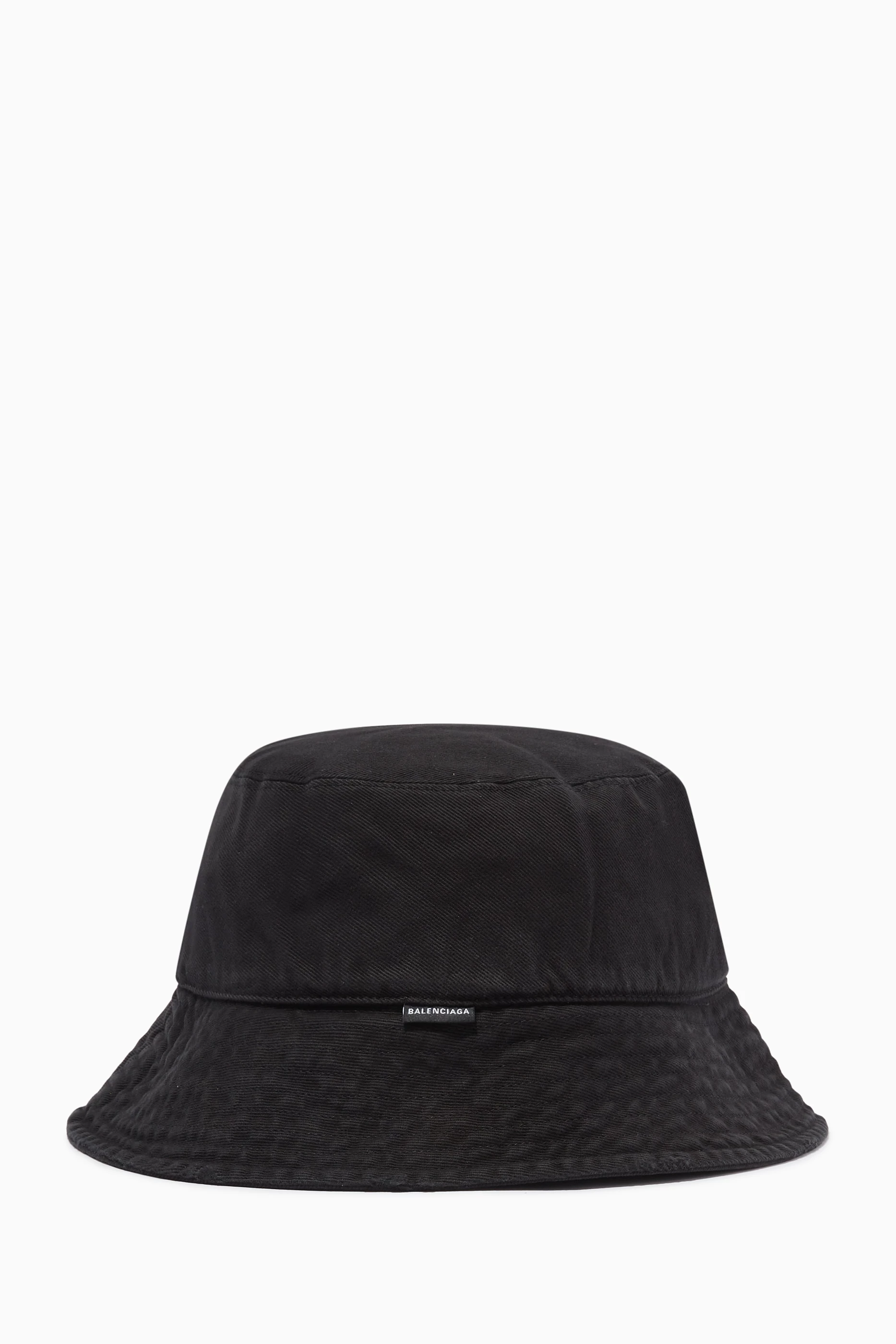 Buy Balenciaga Black Bucket Hat in Cotton blend For Men Online Ounass Saudi