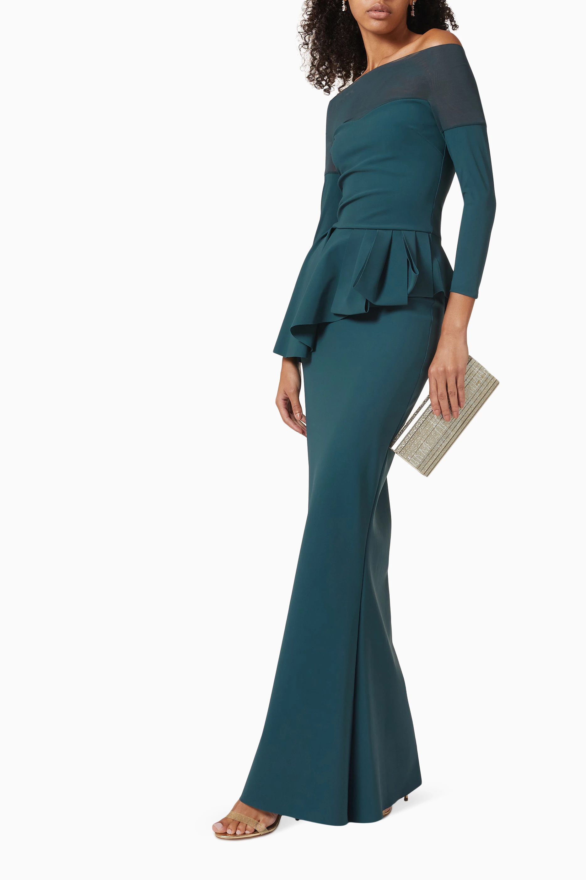 Buy Chiara Boni La Petite Robe Green Nabelle Illusion Maxi Dress