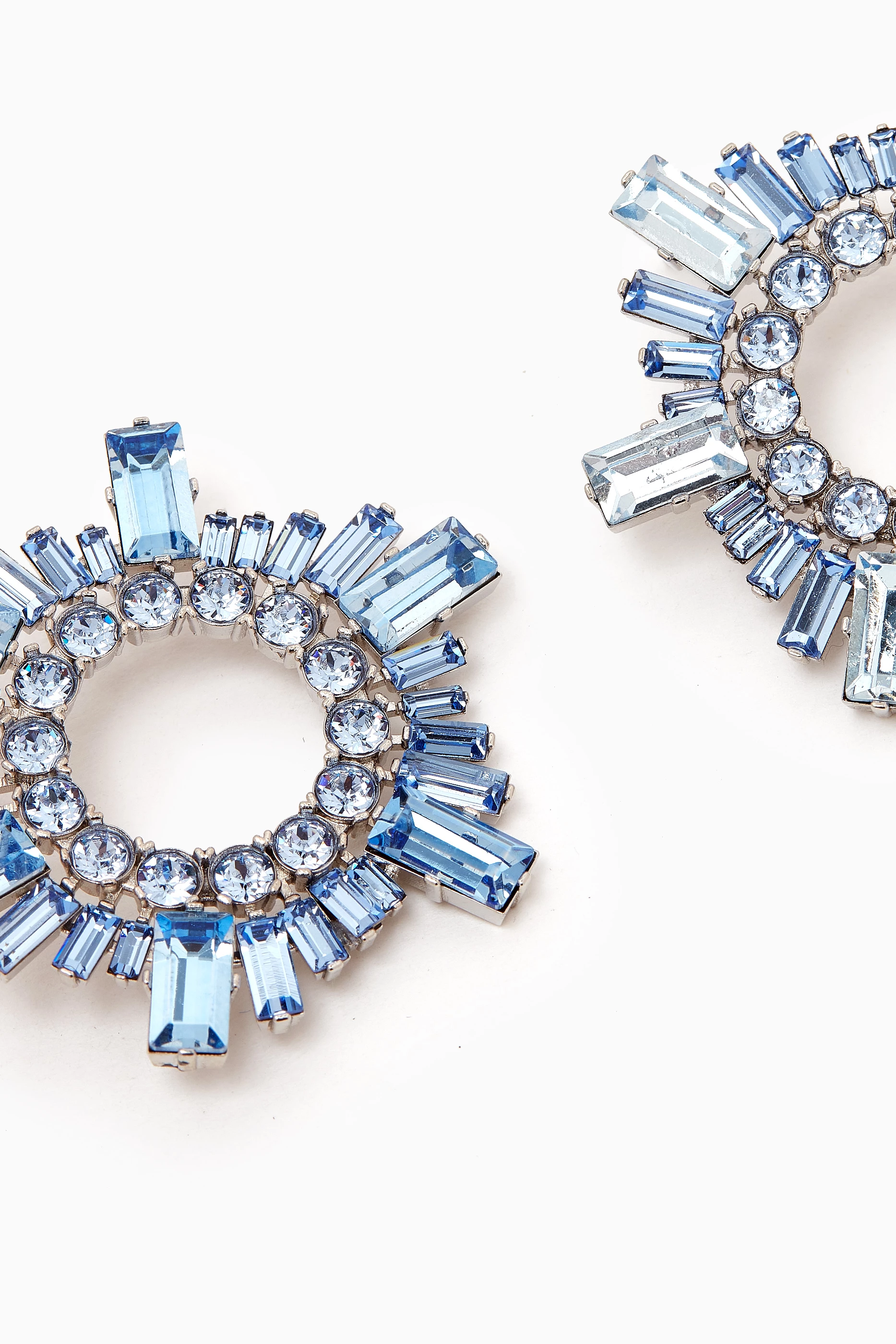 Buy Amina Muaddi Blue Mini Begum Crystal-embellished