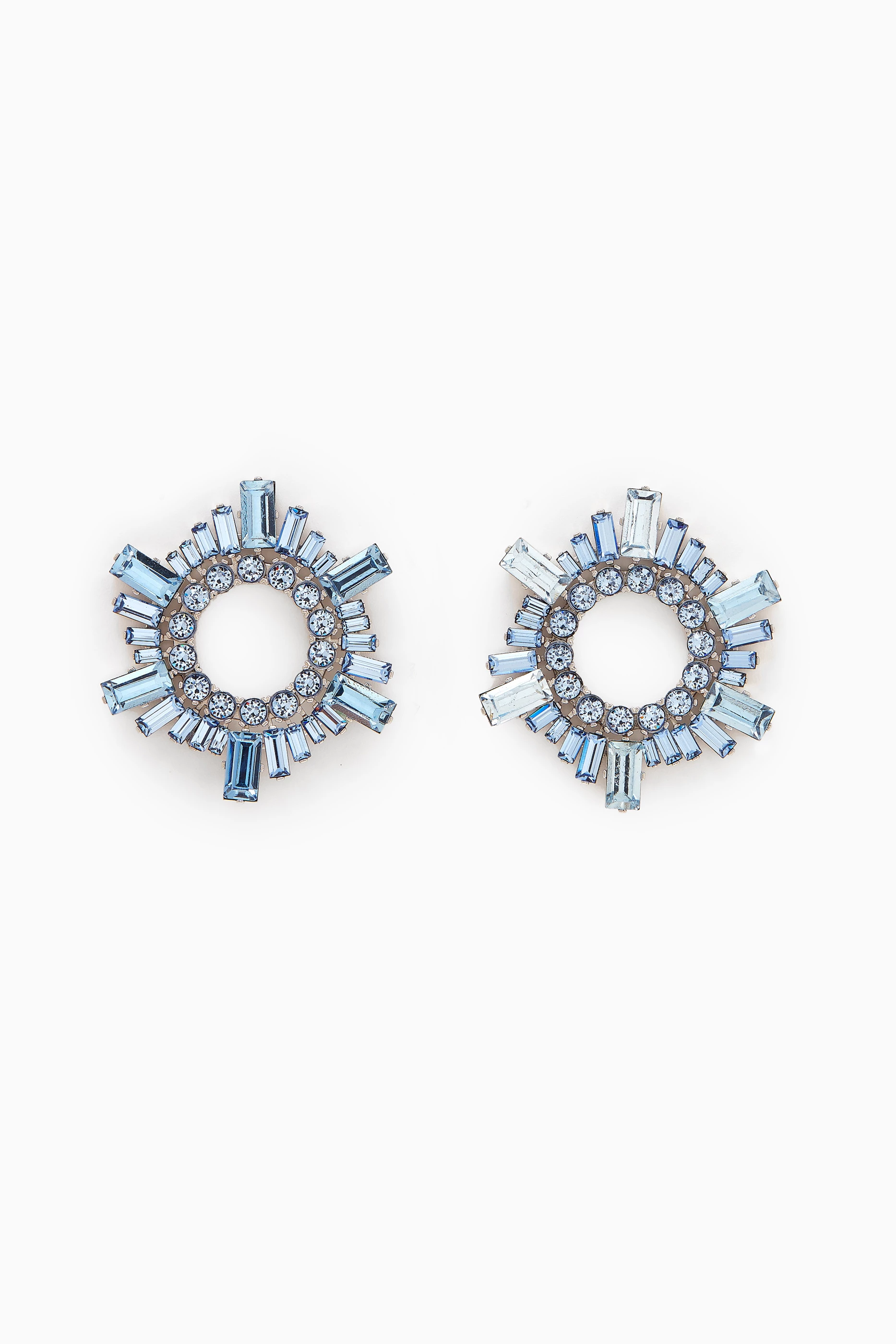 Buy Amina Muaddi Blue Mini Begum Crystal-embellished