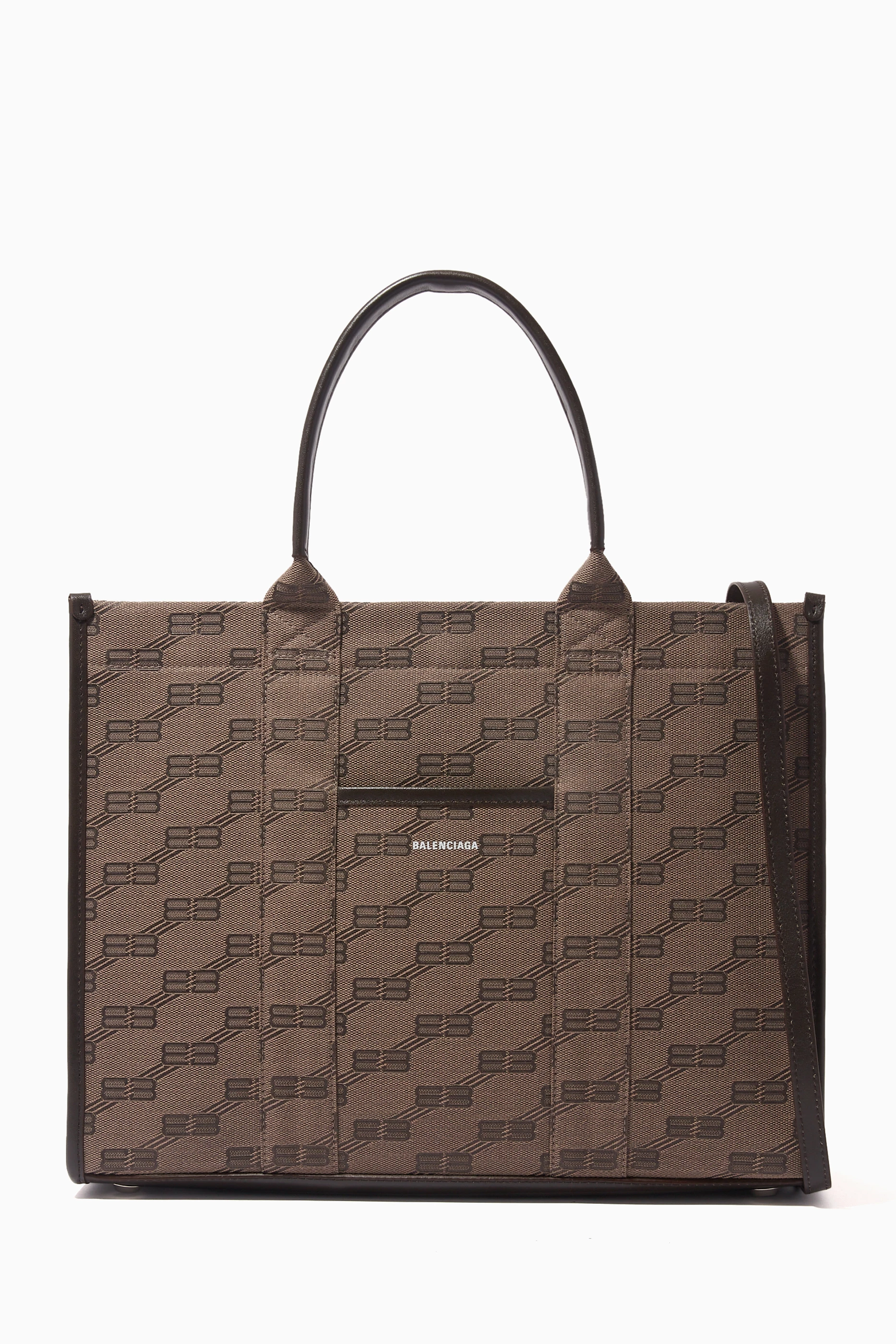 Buy Balenciaga Brown Hardware 2.0 Medium Tote Bag in BB