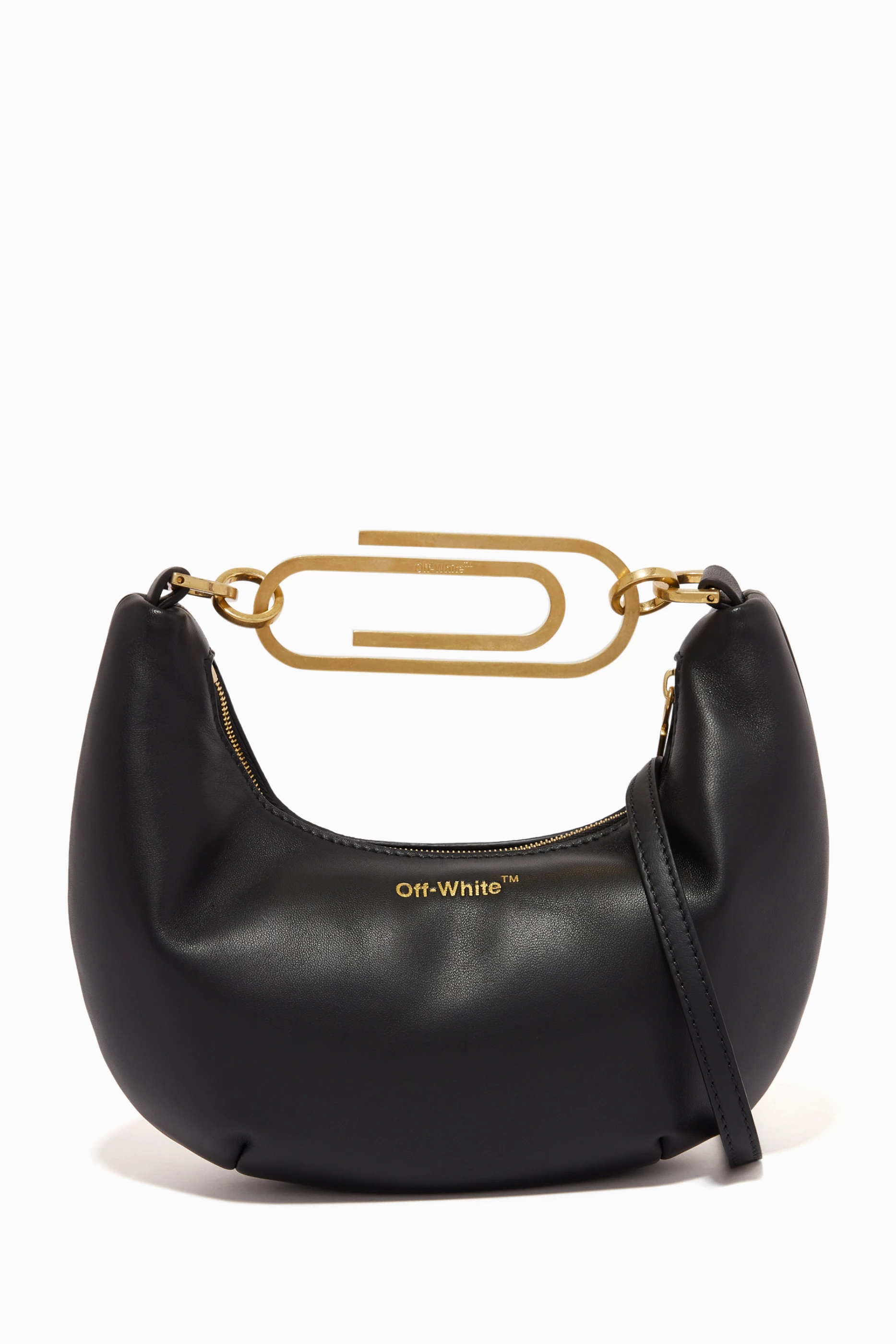 Buy Off-White Black Paperclip Hobo 20 Small Shoulder Bag in