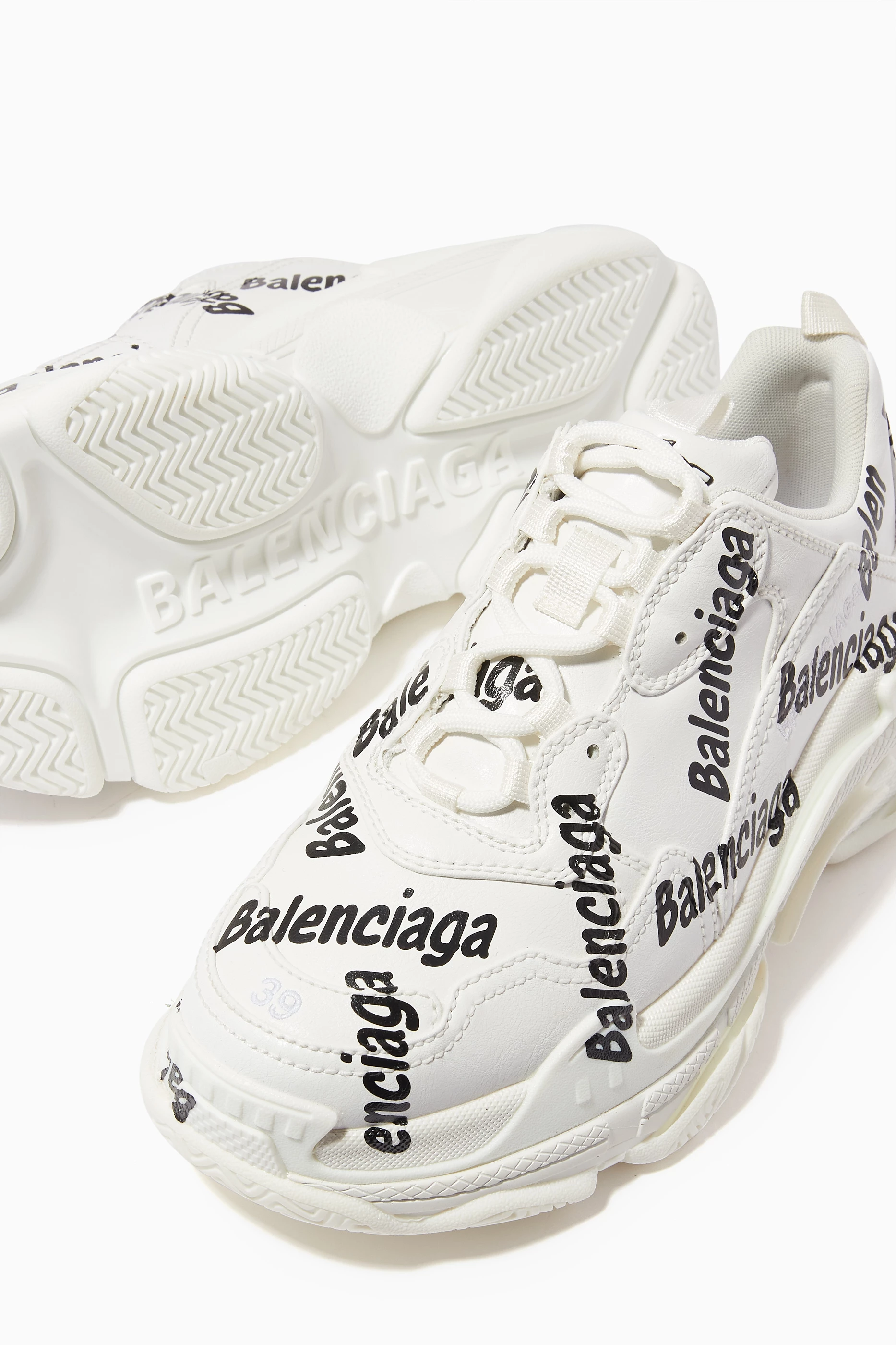 【BALENCIAGA】TEDDY ミュール ALLOVER LOGO BALENCIAGA Faux Fur Allover Logo Teddy 5mm Mules 38 Beige
