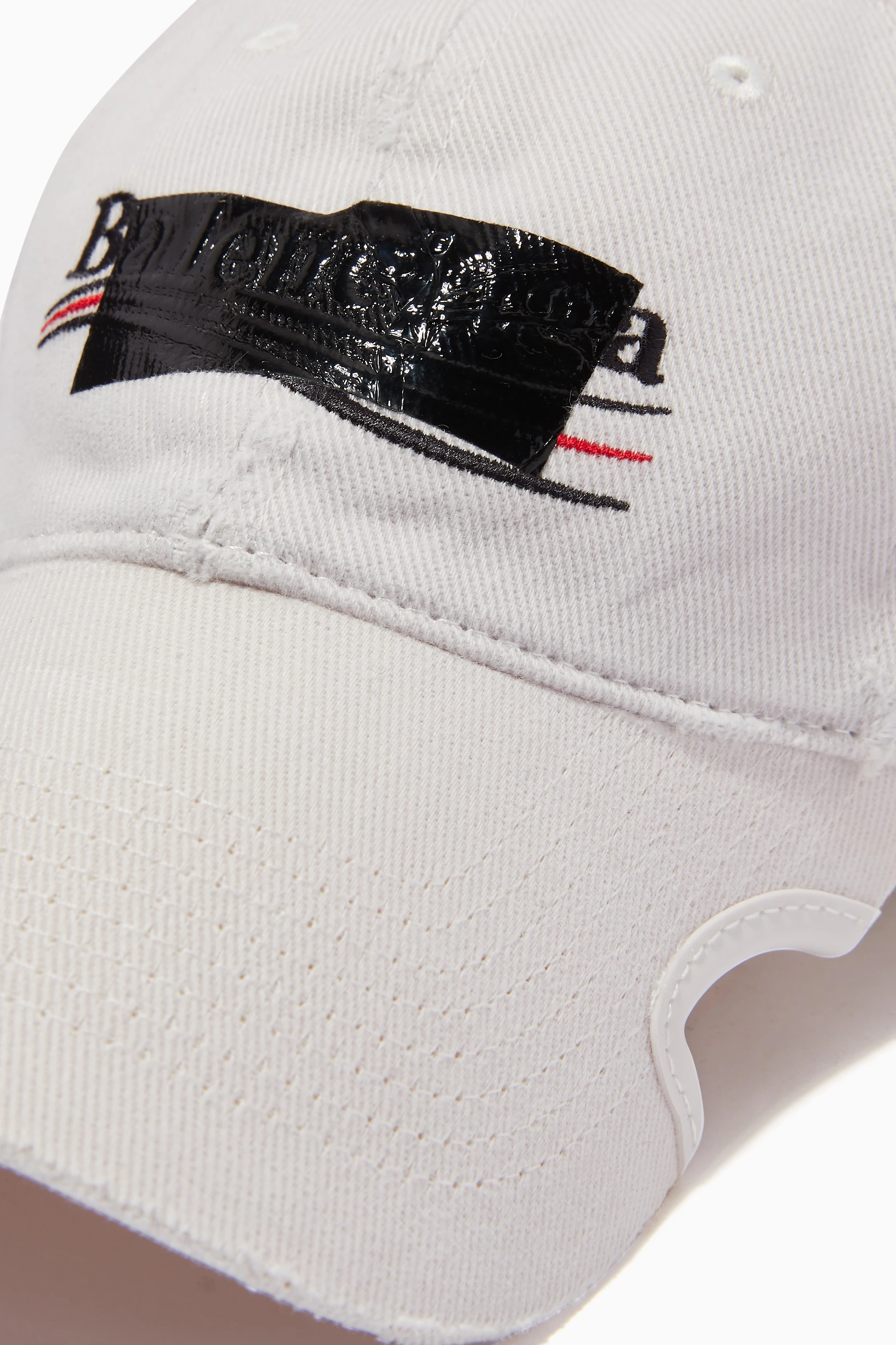Buy Balenciaga Neutral Gaffer Logo Baseball Cap in Cotton For Men 