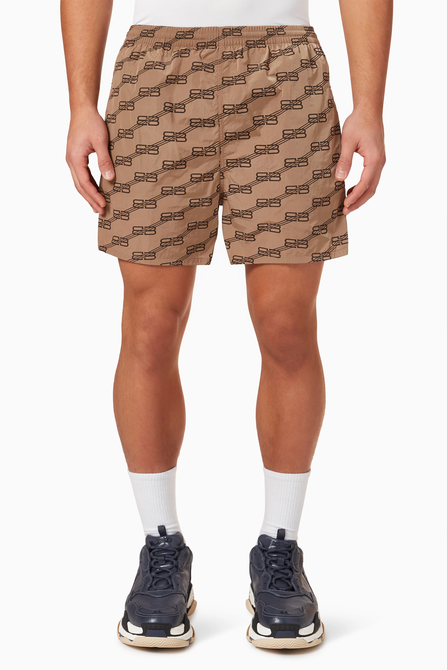 Buy Balenciaga Neutral BB Monogram Swim Shorts in Nylon For Men Online Ounass Saudi