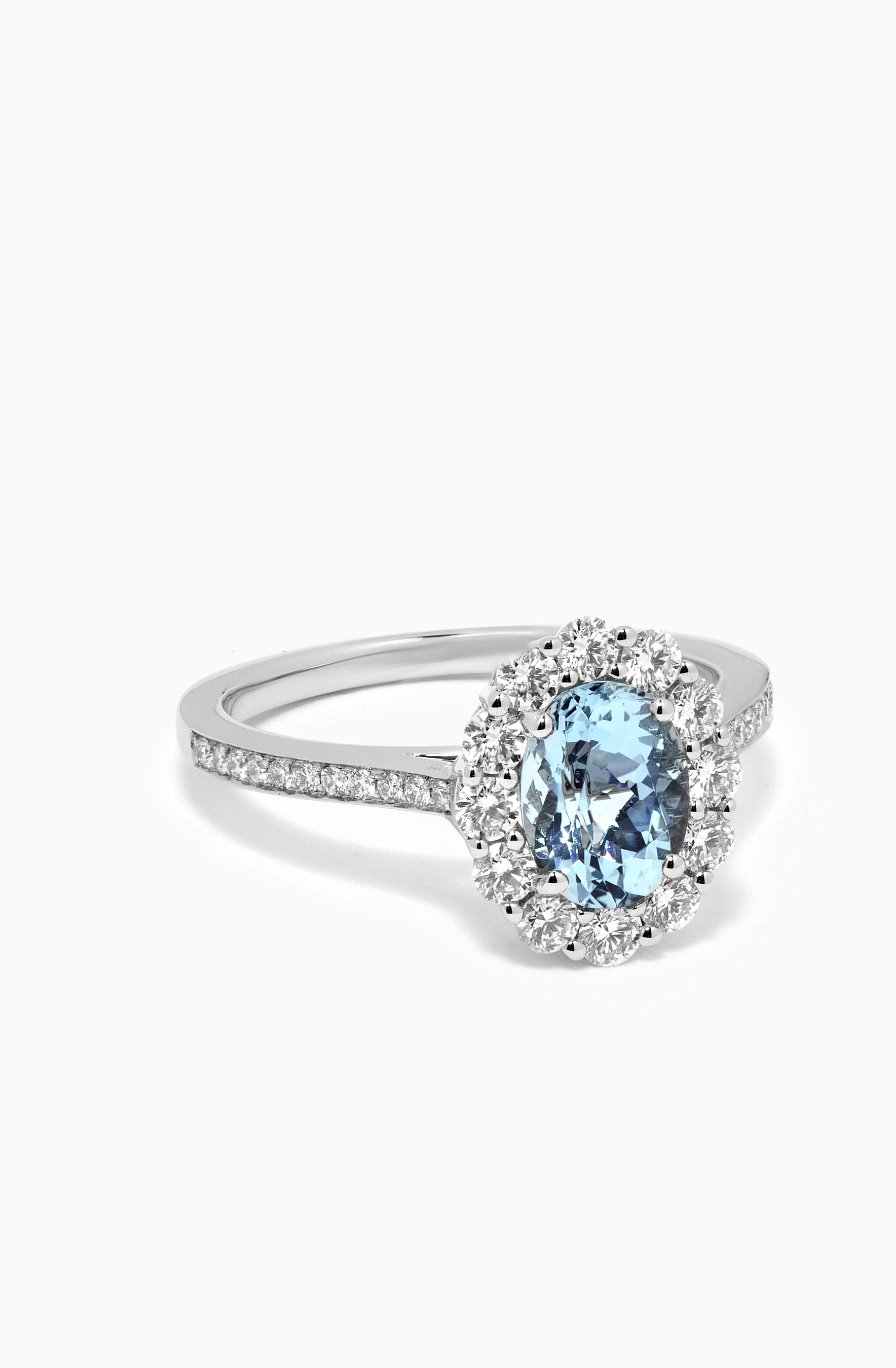 Buy Garrard Blue 1735 Aquamarine Diamond Ring in Platinum For