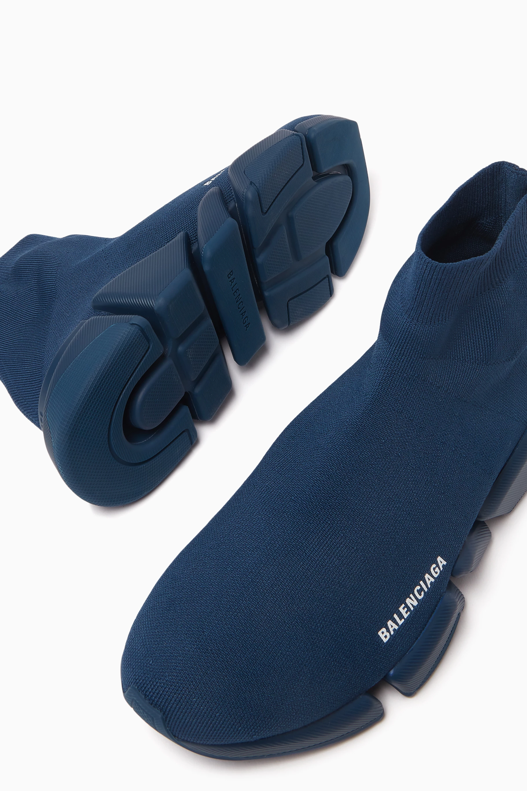 Buy Balenciaga Blue Speed 2.0 Sneakers in Recycled Knit For Men Online Ounass Saudi