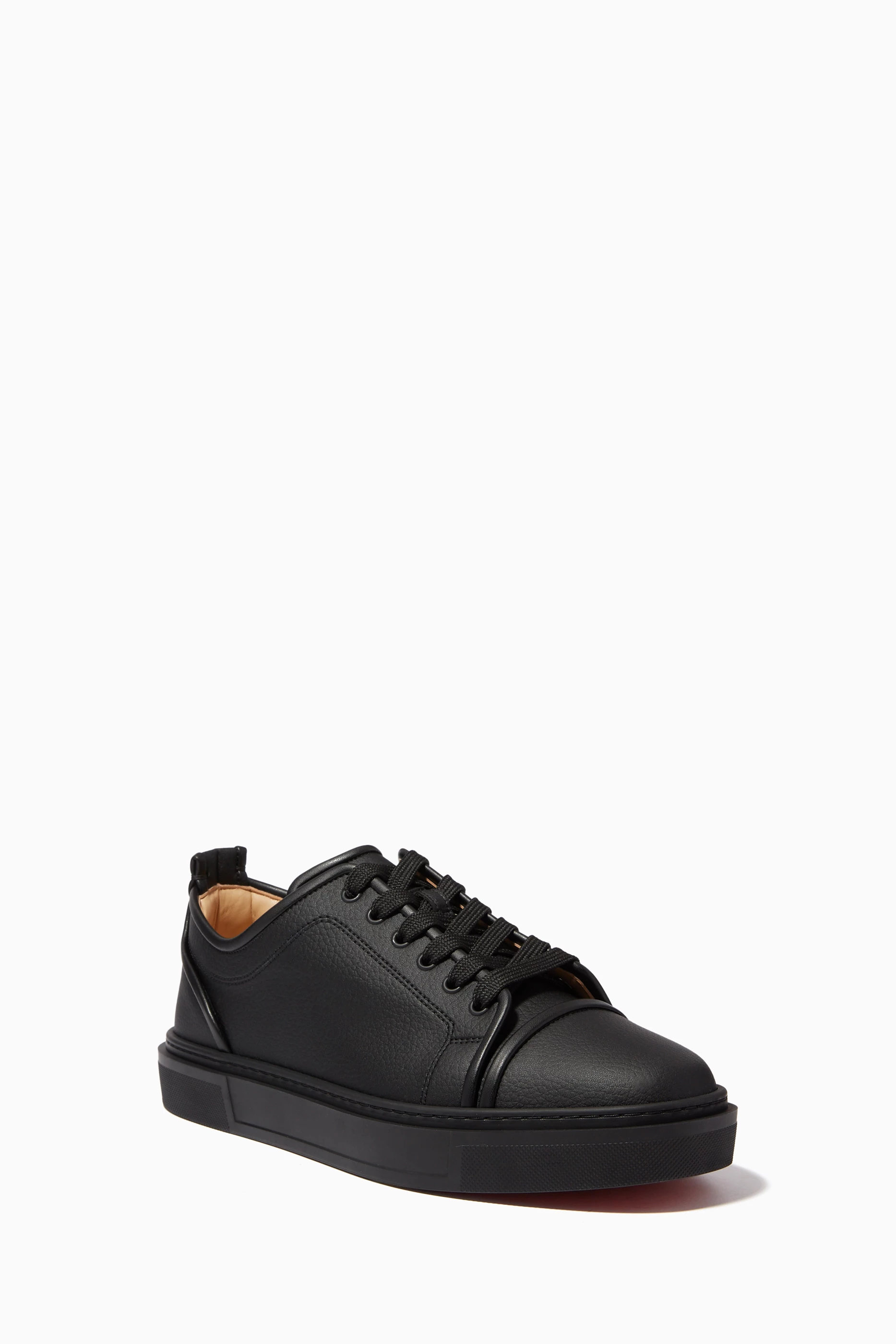 Buy Christian Louboutin Black Adolon Junior Low top Sneakers in Recycled Faux leather For Men Online Ounass Saudi