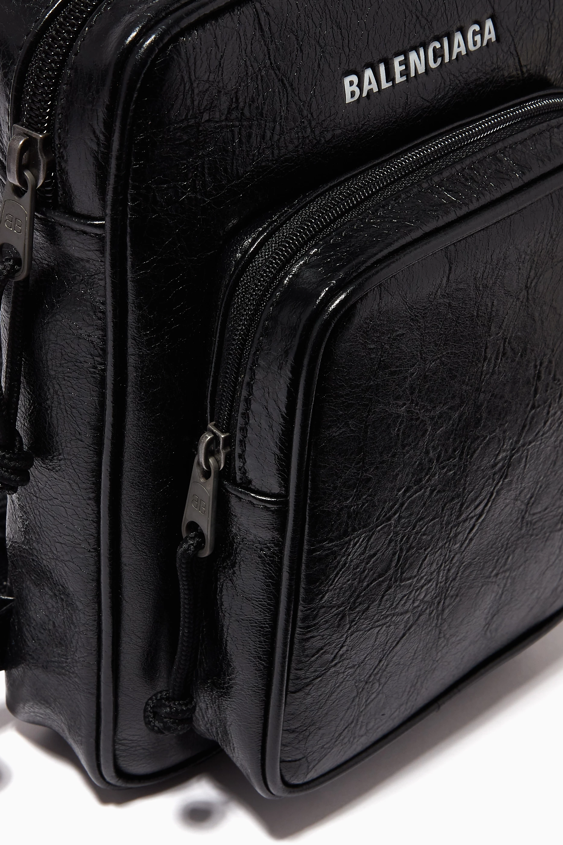 Buy Balenciaga Black Explorer Crossbody Messenger Bag in Leather For Men Online Ounass Saudi