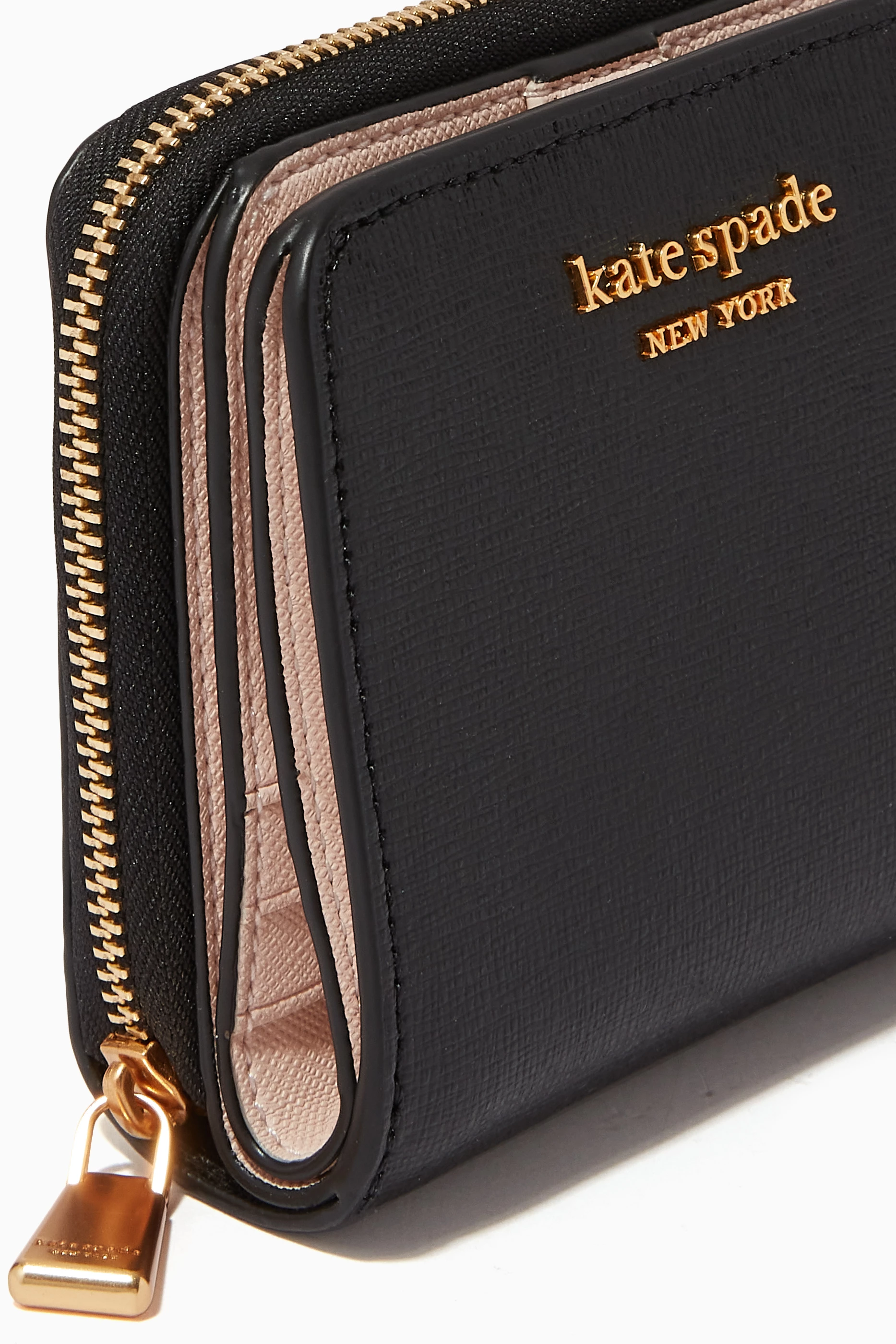 Buy Kate Spade New York Black Small Compact Wallet in Leather For