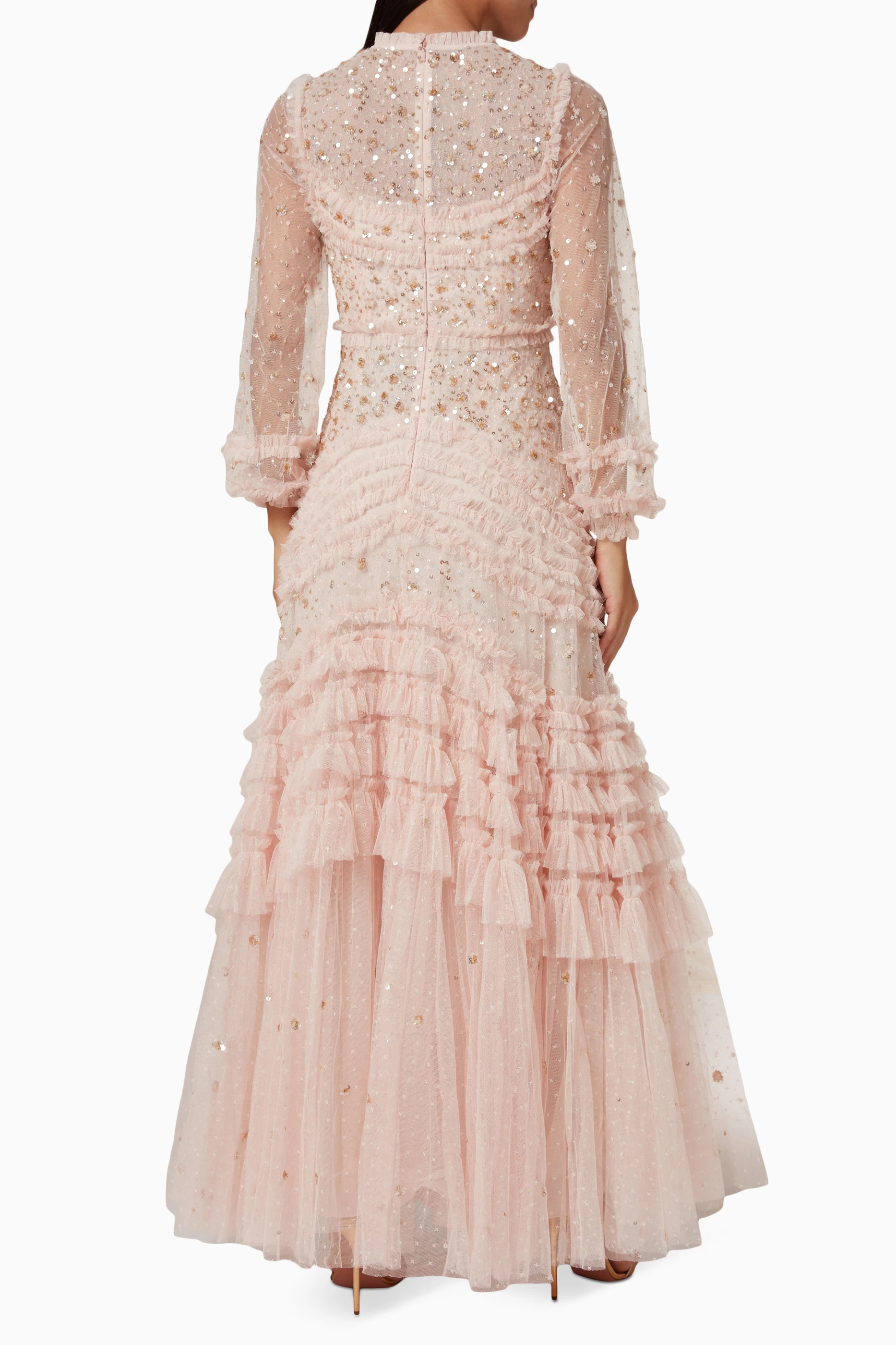 Buy Needle Thread Pink Maybelle Sequin Maxi Dress in Tulle For
