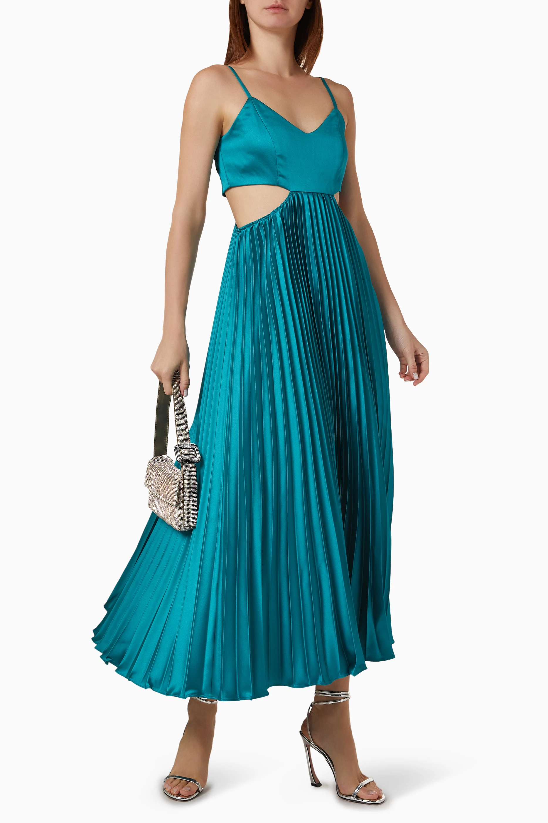 bump friendly blue dress Waves Maxi Dress in Blue | Off The Shoulder Flowy Maxi Dress main image 1