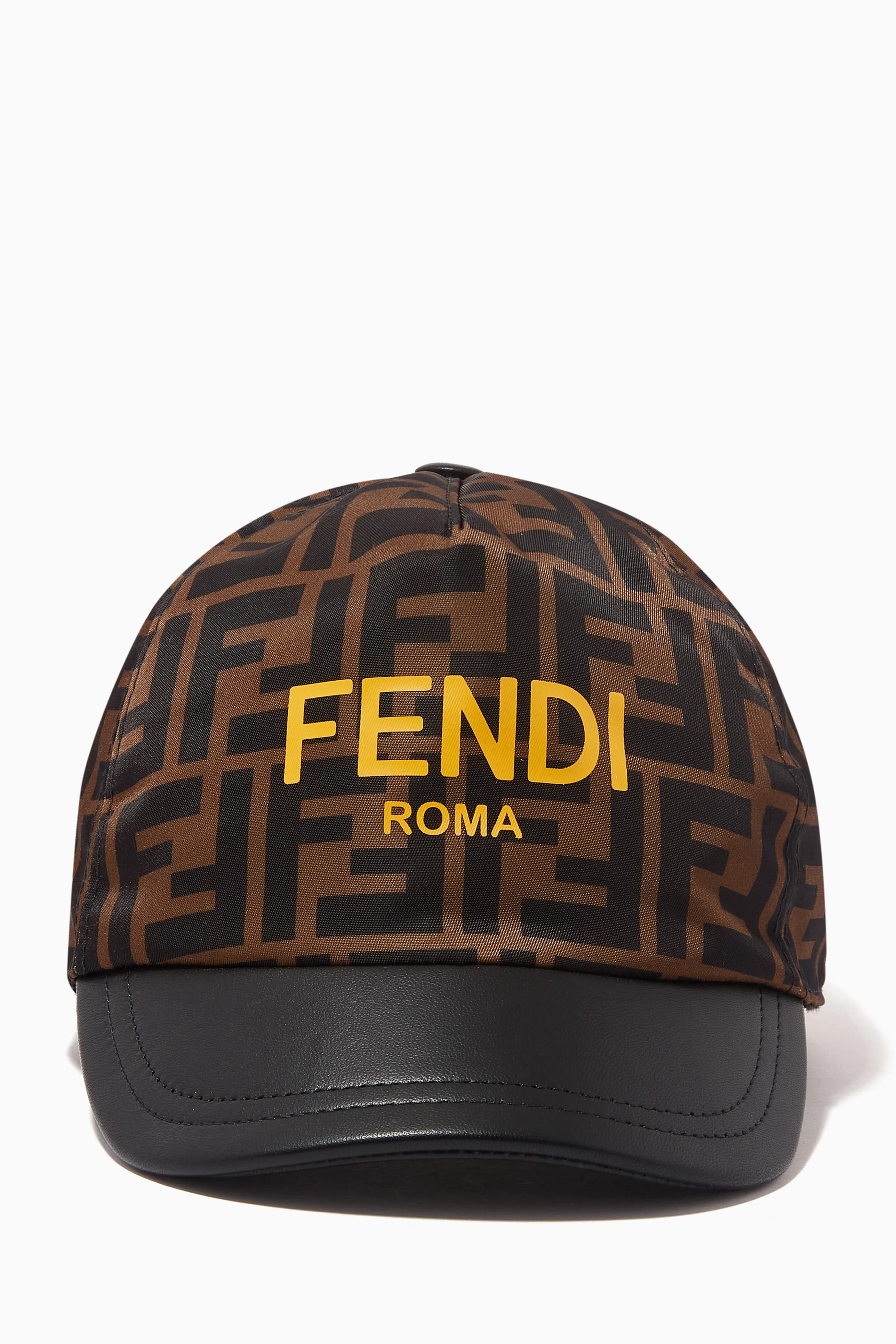 Buy Fendi Brown Logo Baseball Cap in Polyamide For Boys Online Ounass Saudi