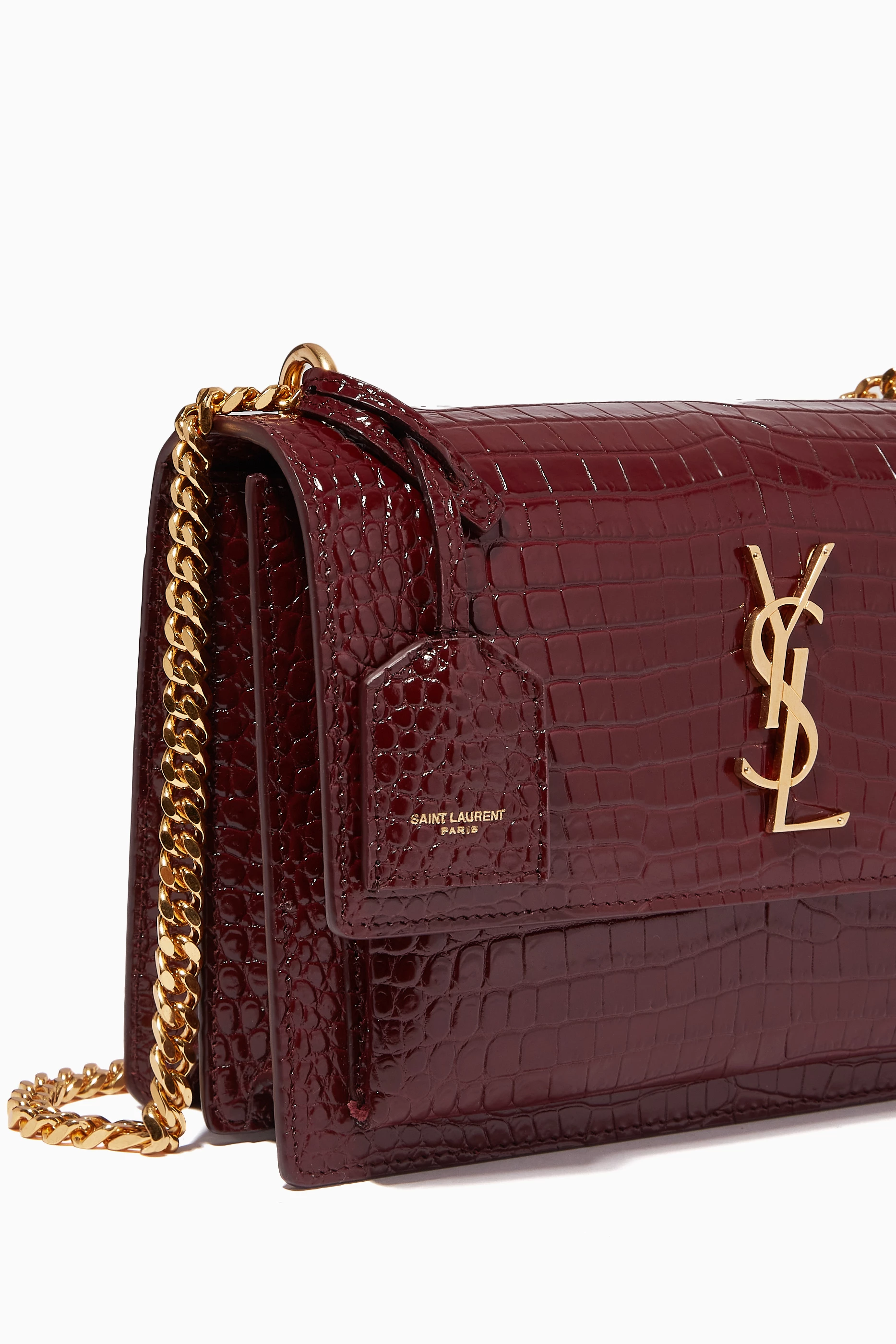 Burgundy ysl bag shop