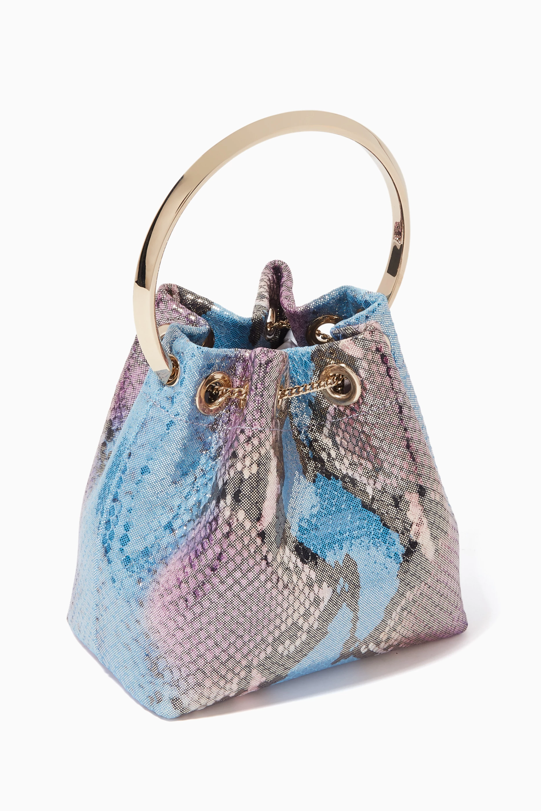 パーティーバッグ JIMMY CHOO BON BON LLIC SNAKE HANDBAG Jimmy Choo - Bon Bon Black Satin Crystal Snake Handle Bag