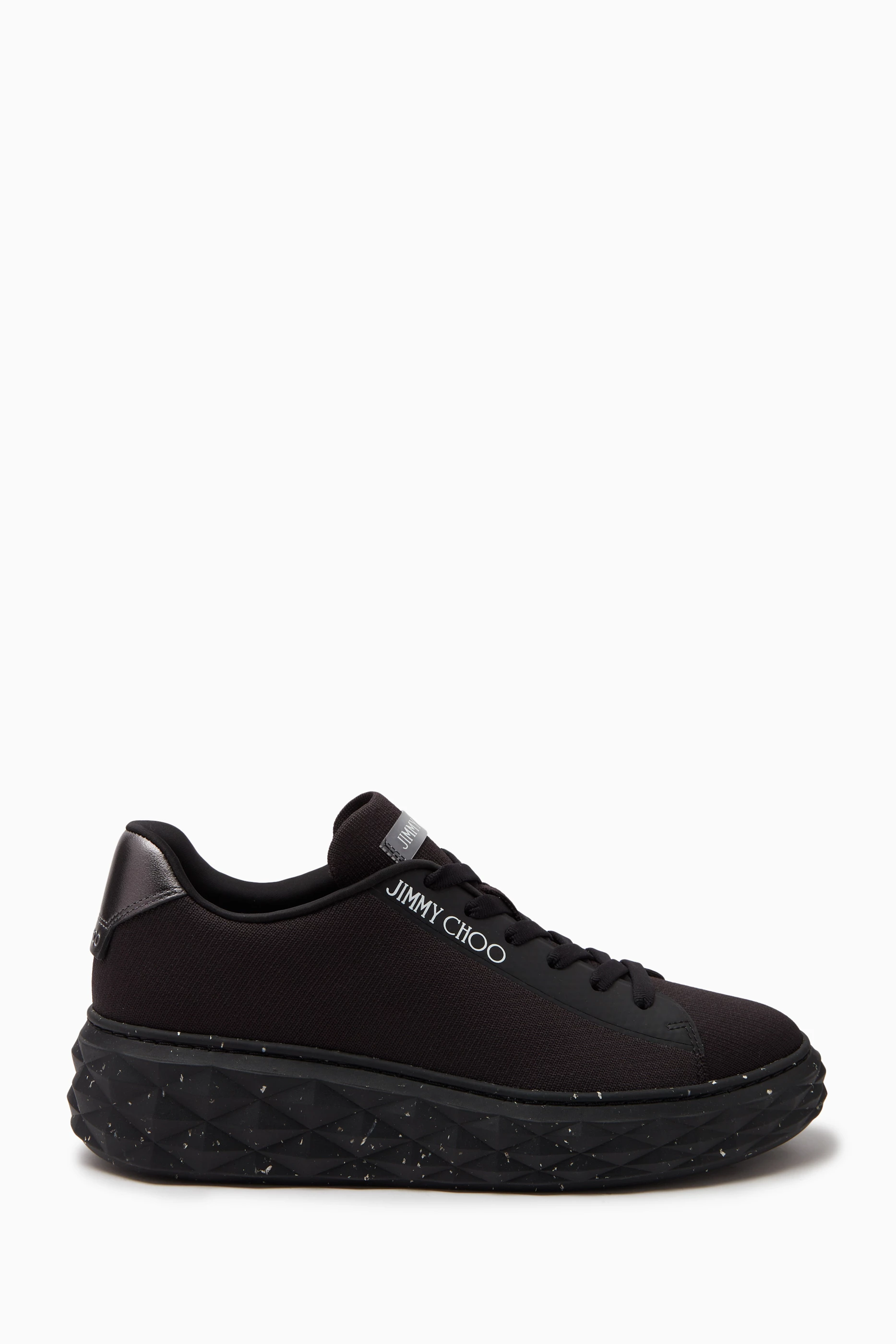 Buy Jimmy Choo Black Diamond Light Maxi Sneakers in Textile For Women Online Ounass Saudi