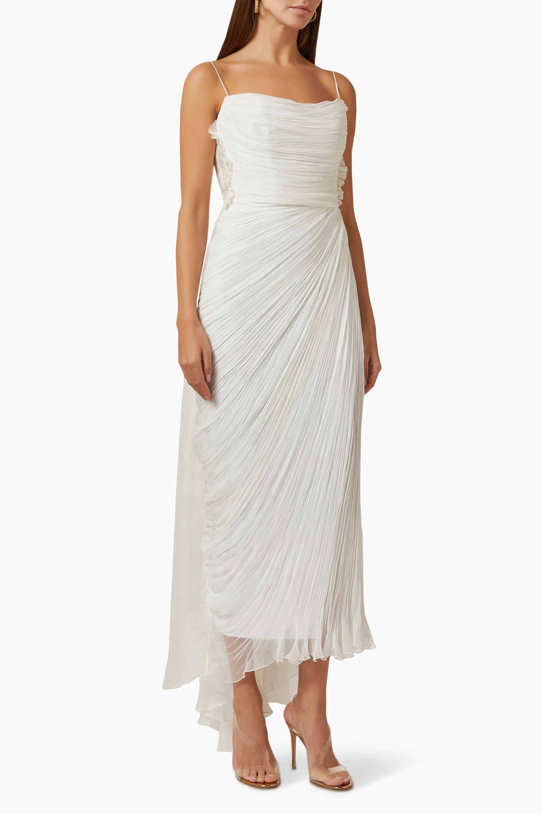 white concert dress White Mini Dress With Pearl Detailing - All Dresses