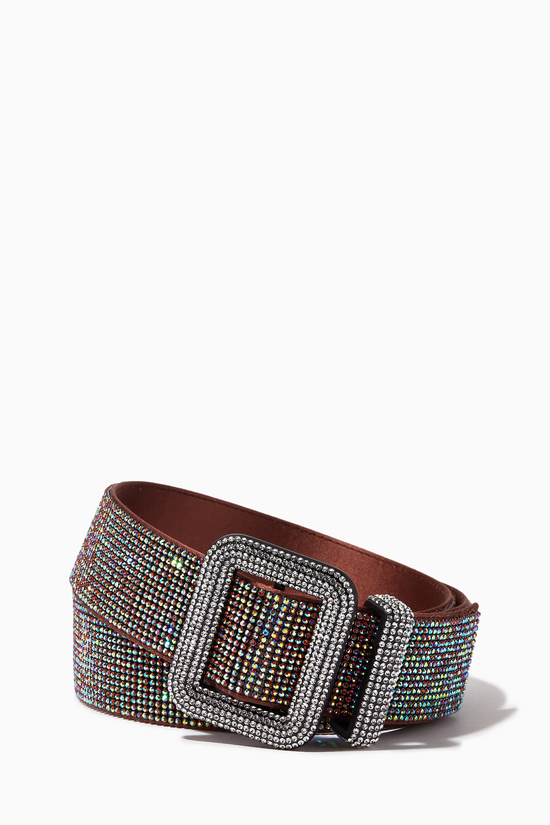 Buy Benedetta Bruzziches Gold Venus Belt in Crystal Metallic Mesh