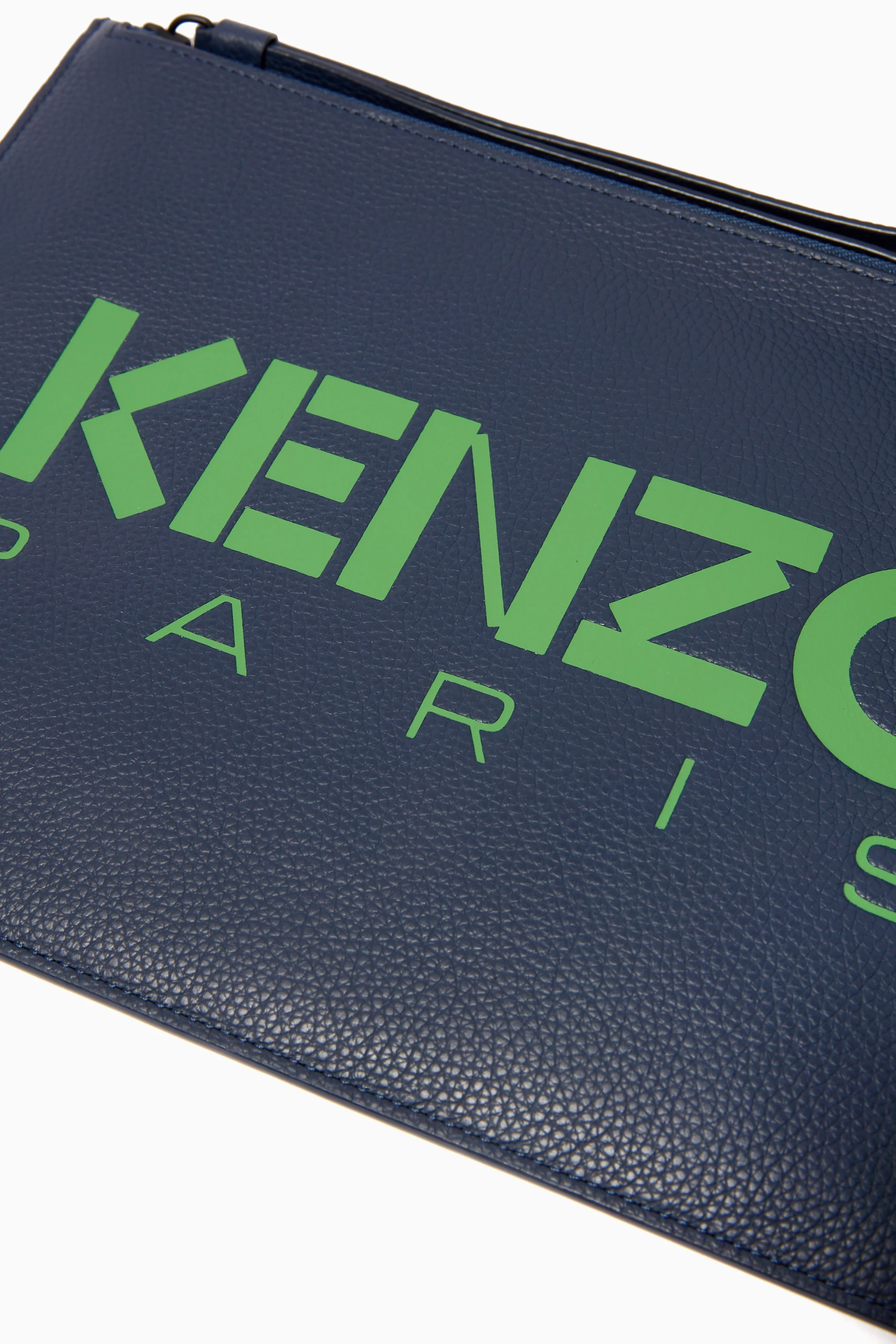 Buy KENZO Blue Kenzo Paris Pouch in Leather For Men Online Ounass Saudi