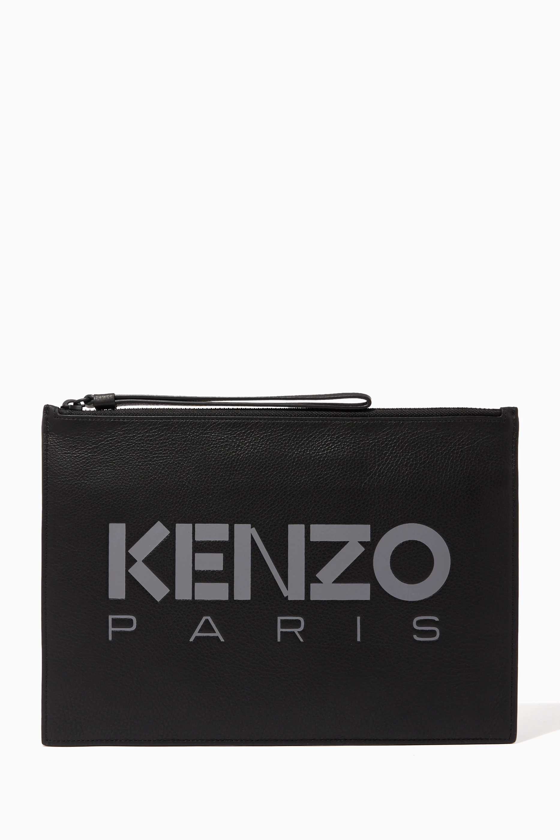 Buy KENZO Black Kenzo Paris Pouch in Leather For Men Online Ounass Saudi
