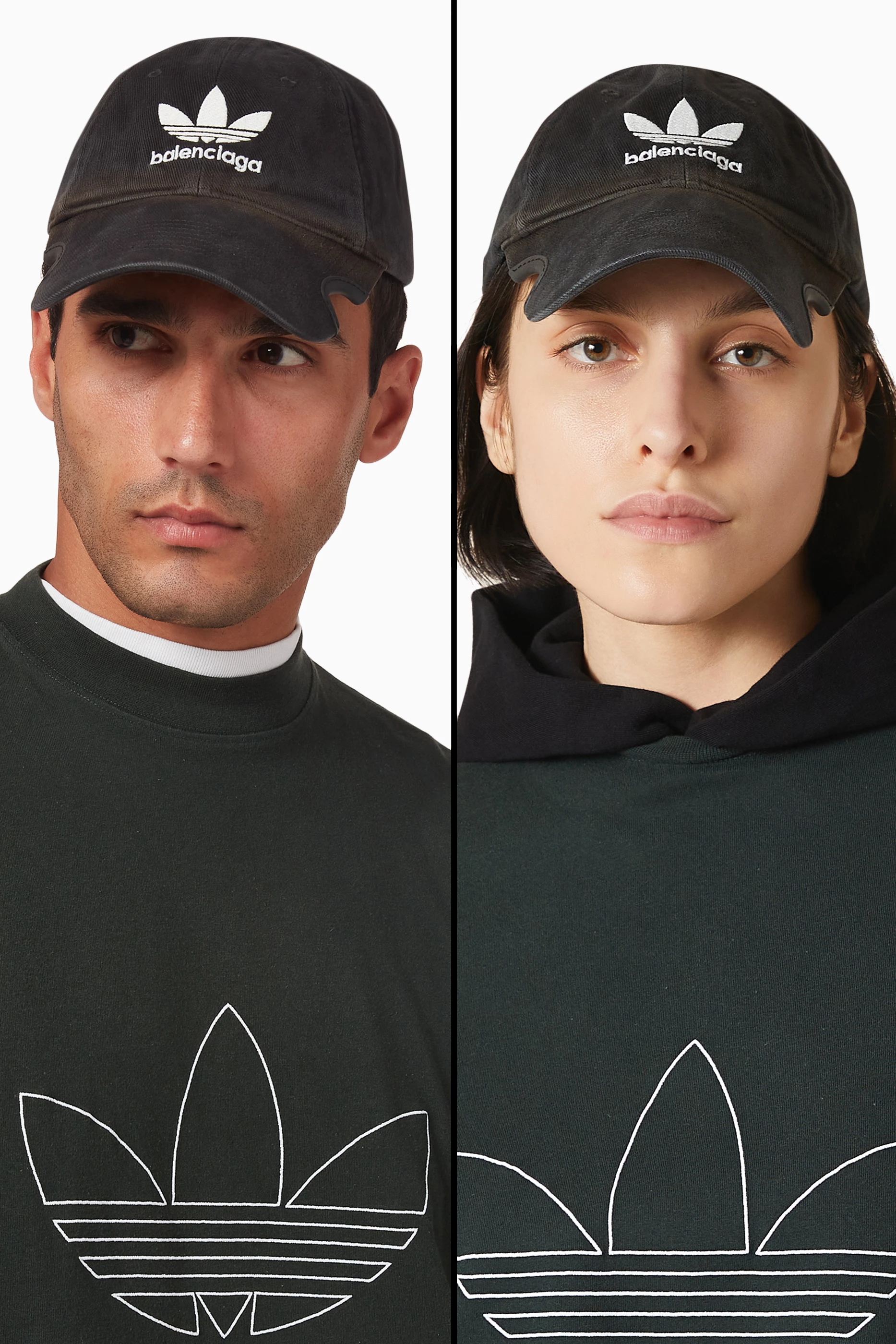 Buy Balenciaga Black x Adidas Logo Baseball Cap in Cotton For UNISEX Online Ounass Saudi