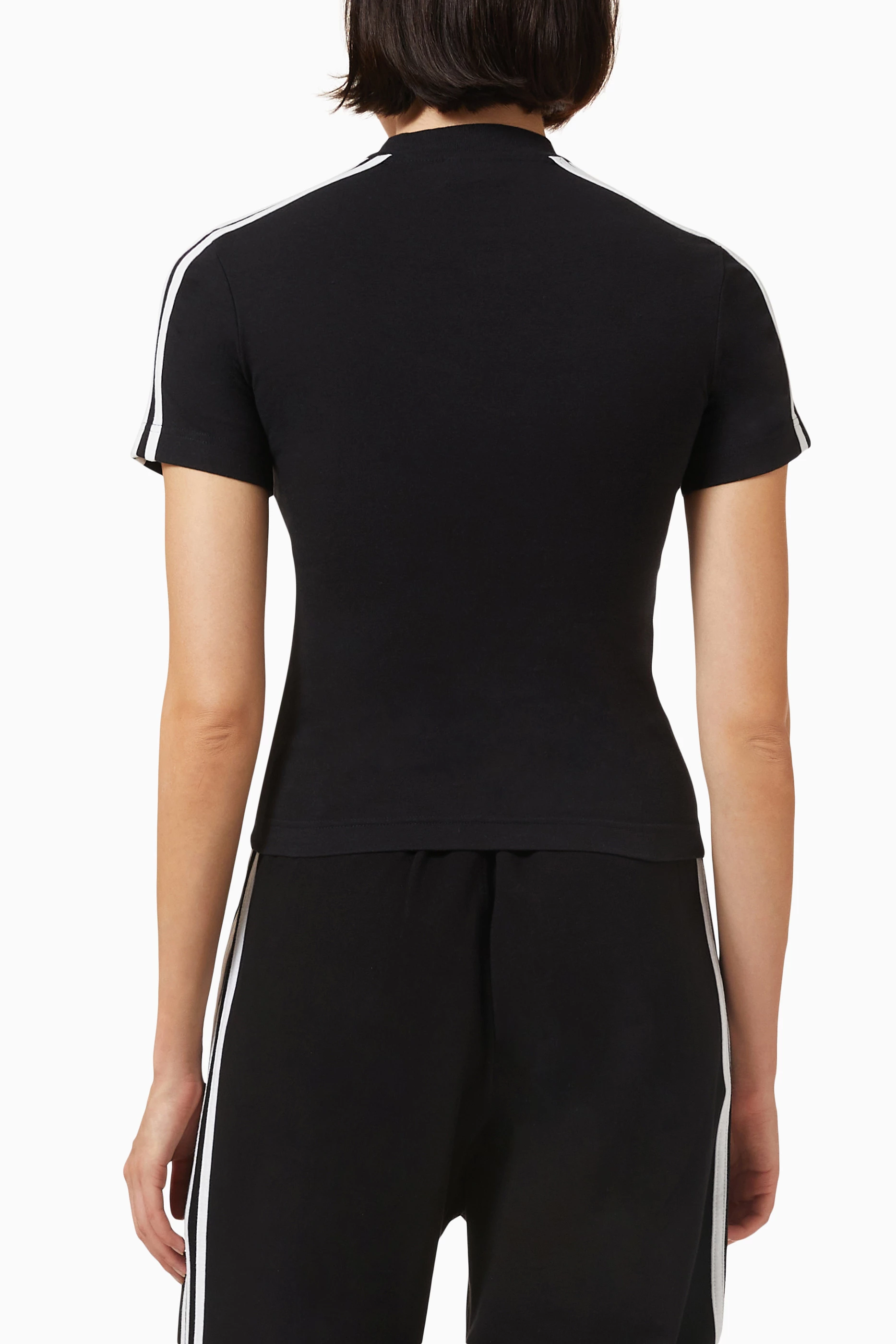 Buy Balenciaga Black x Adidas Shrunk T-shirt in Cotton Jersey For