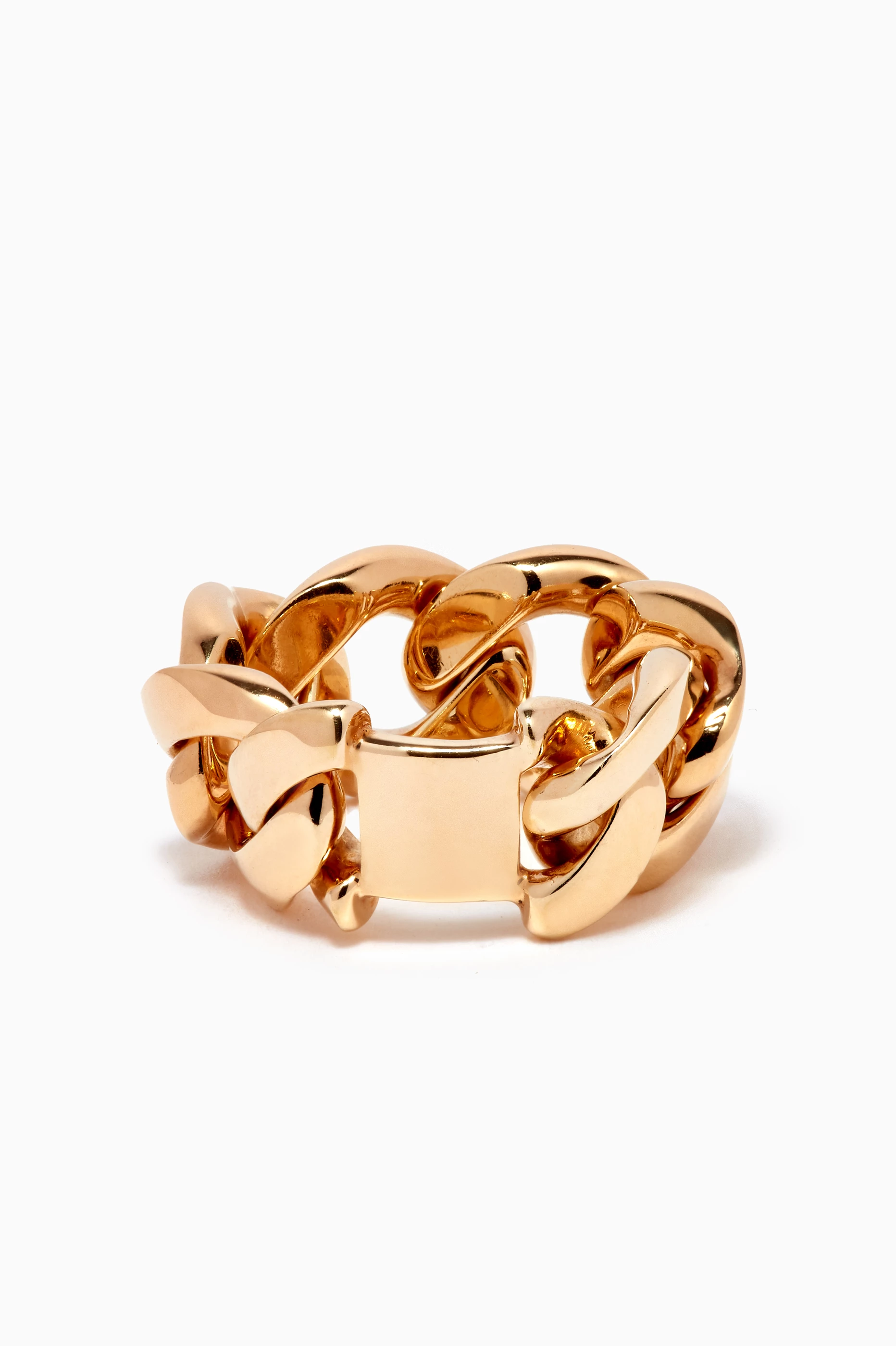 Buy Bottega Veneta Gold Chain Ring in 18kt Gold-plated Sterling
