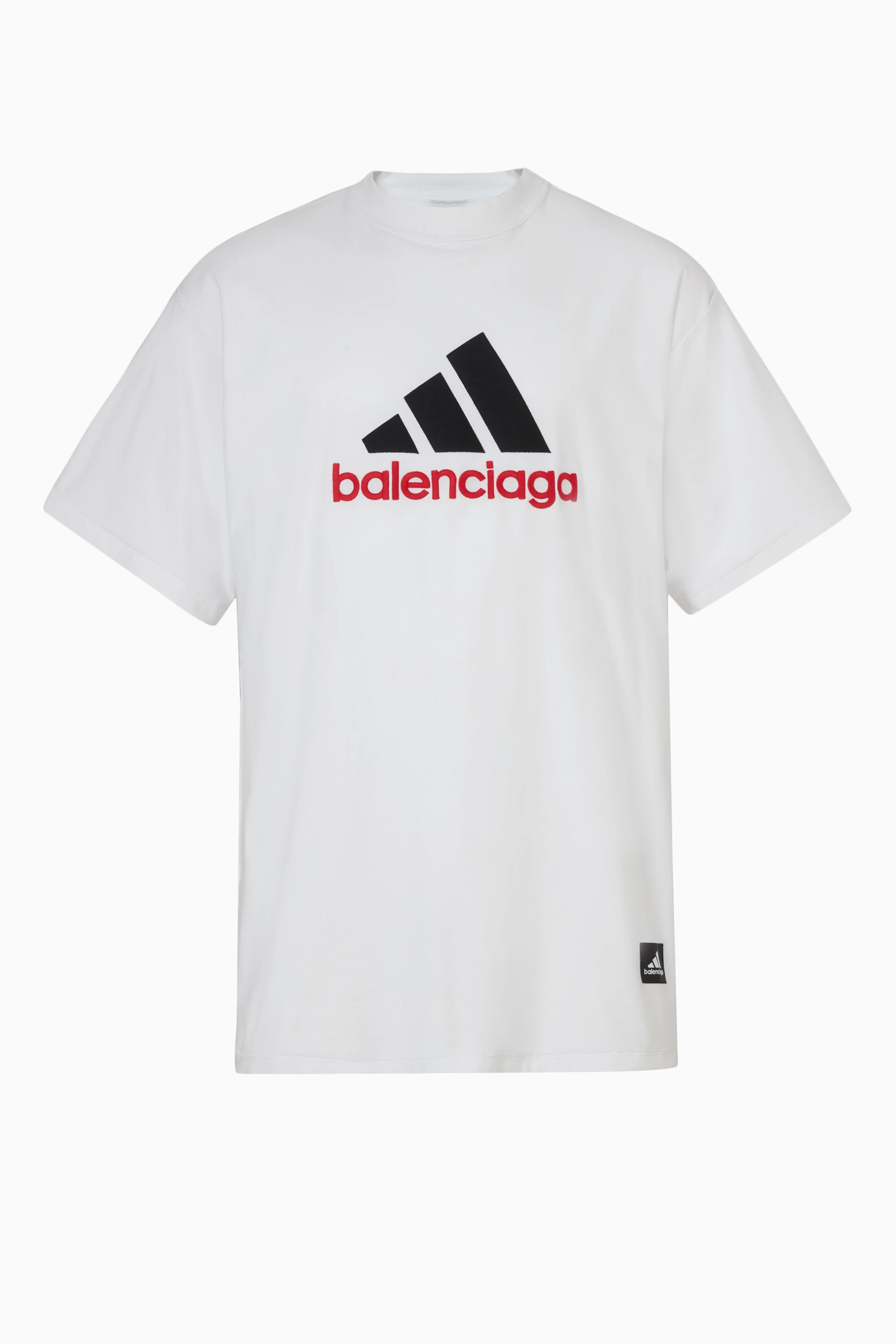 Buy Balenciaga White x Adidas Logo T-shirt in Cotton Jersey For