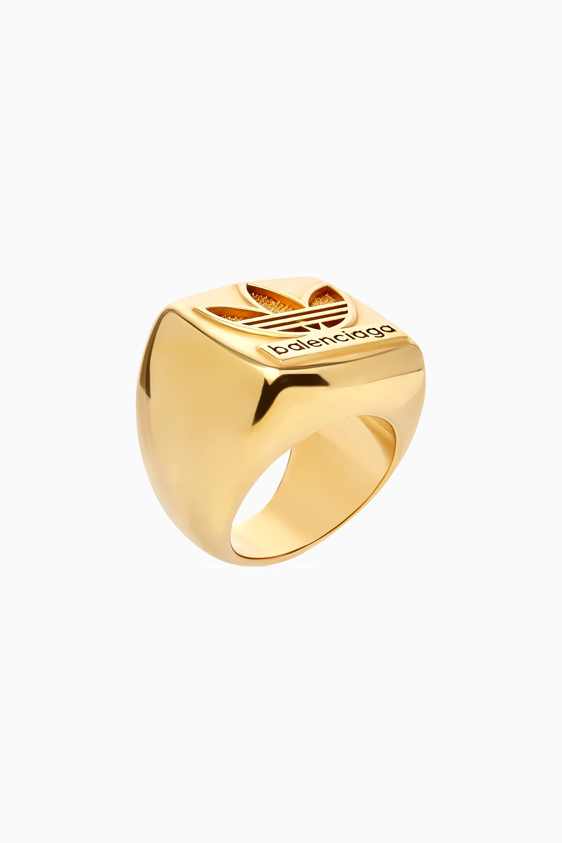 Buy Balenciaga Gold x Adidas Trefoil Signet Ring in Recycled Sterling  Silver For UNISEX Online | Ounass Saudi