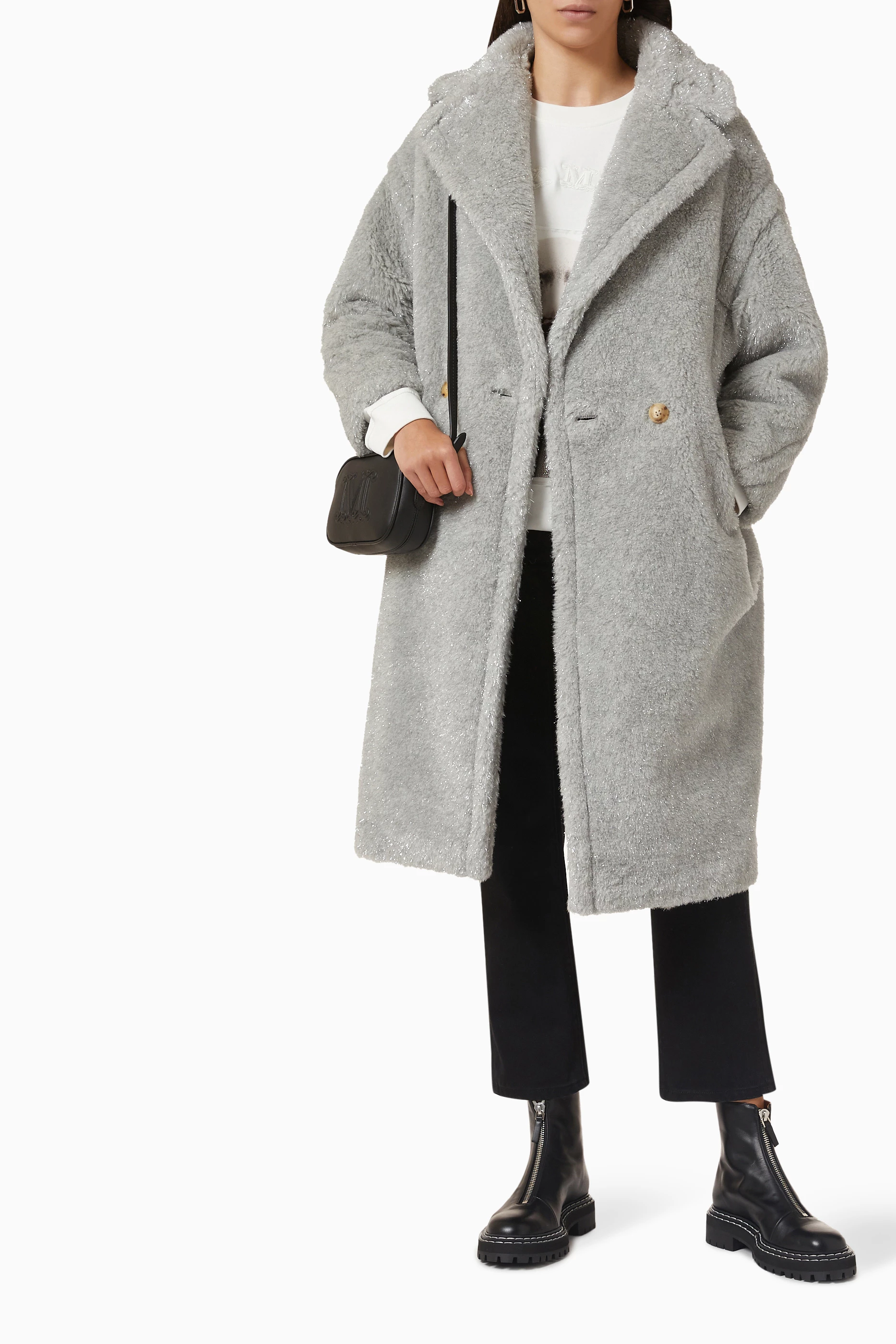 Light grey teddy bear coat store