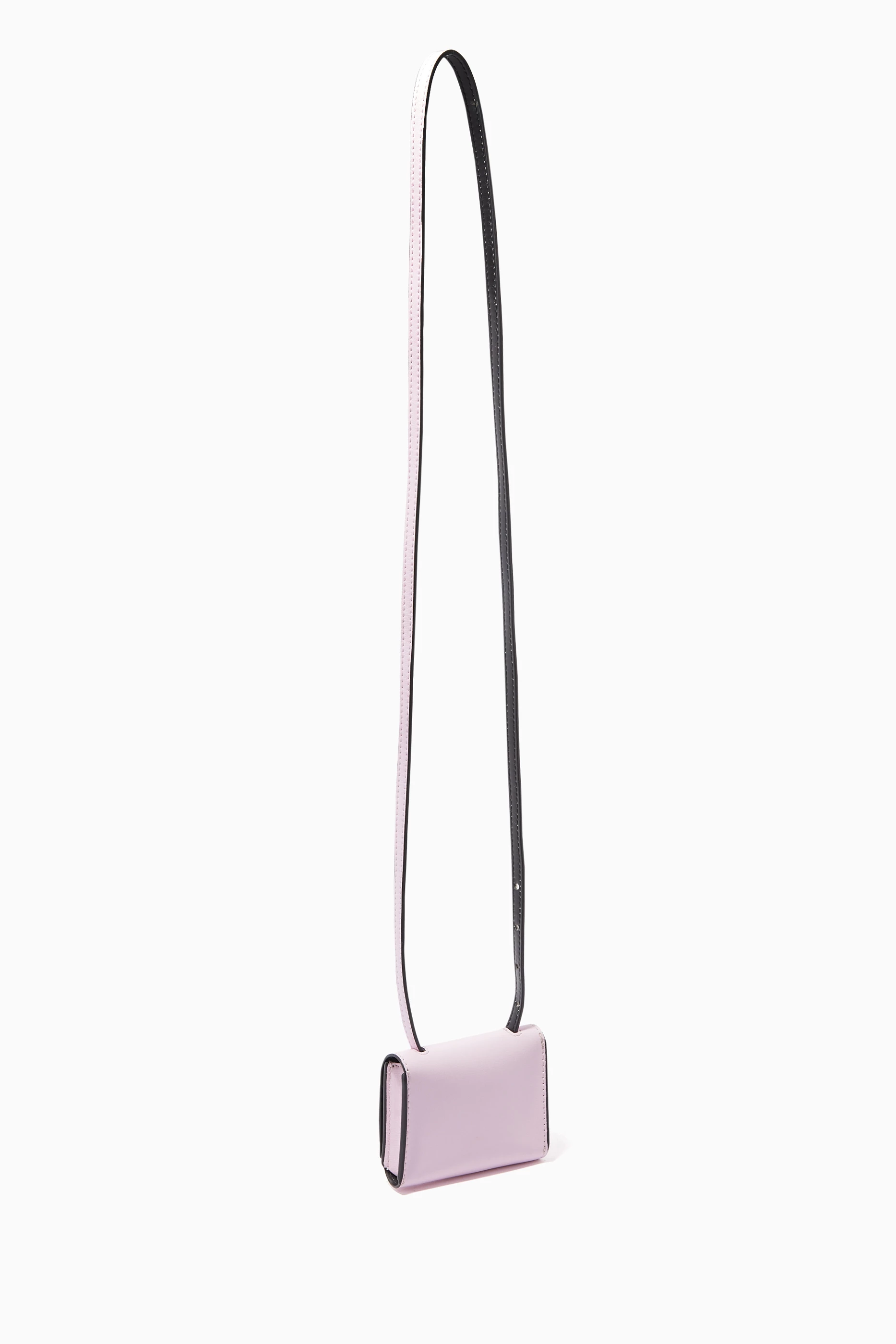 Buy Armani Exchange Pink Mini AX Buckle Crossbody Bag in Leather