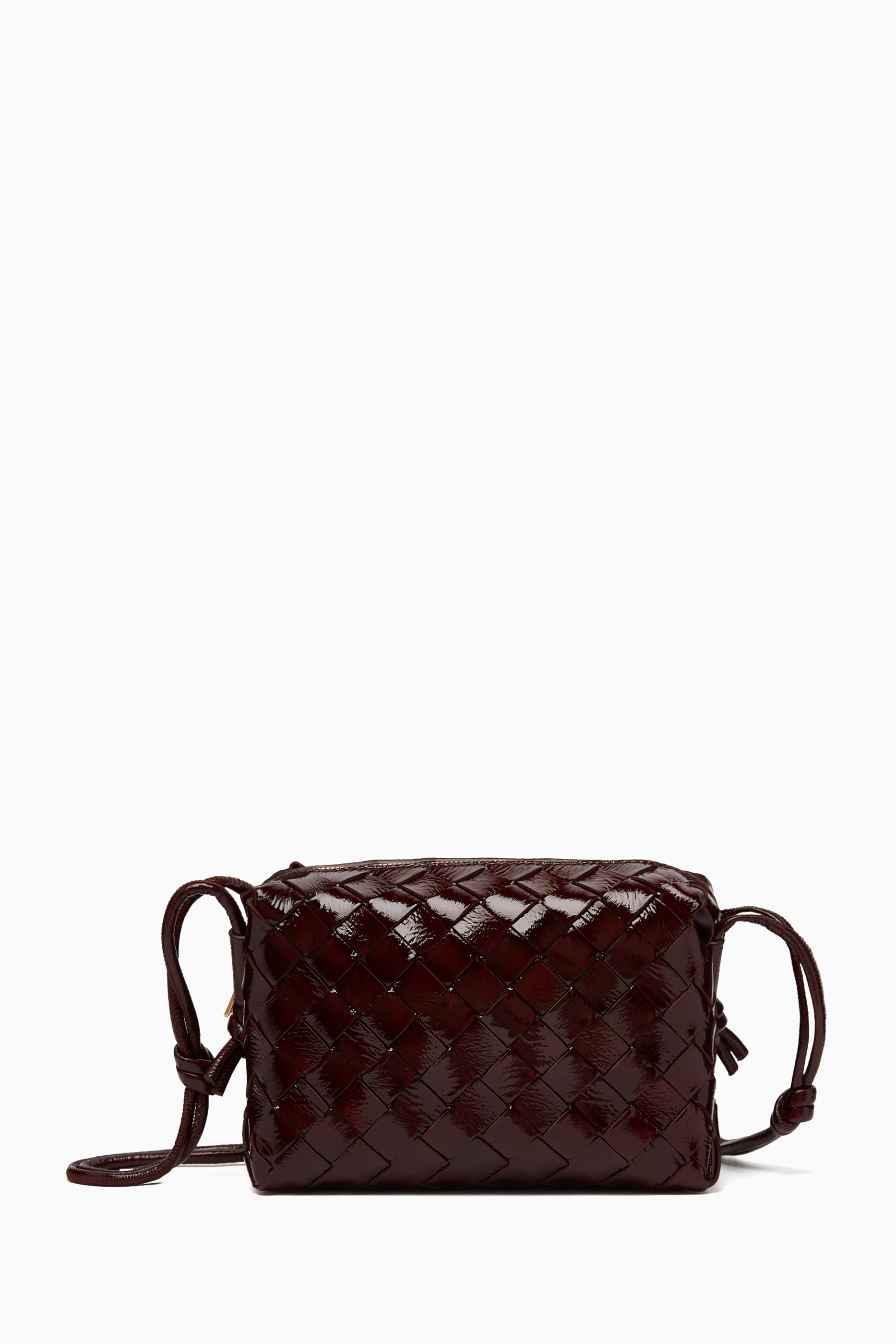 【関税&送料込】Bottega Veneta Burgundy Leather Small Loop C Bottega Veneta Pre-Loved Intrecciato Cassette crossbody bag