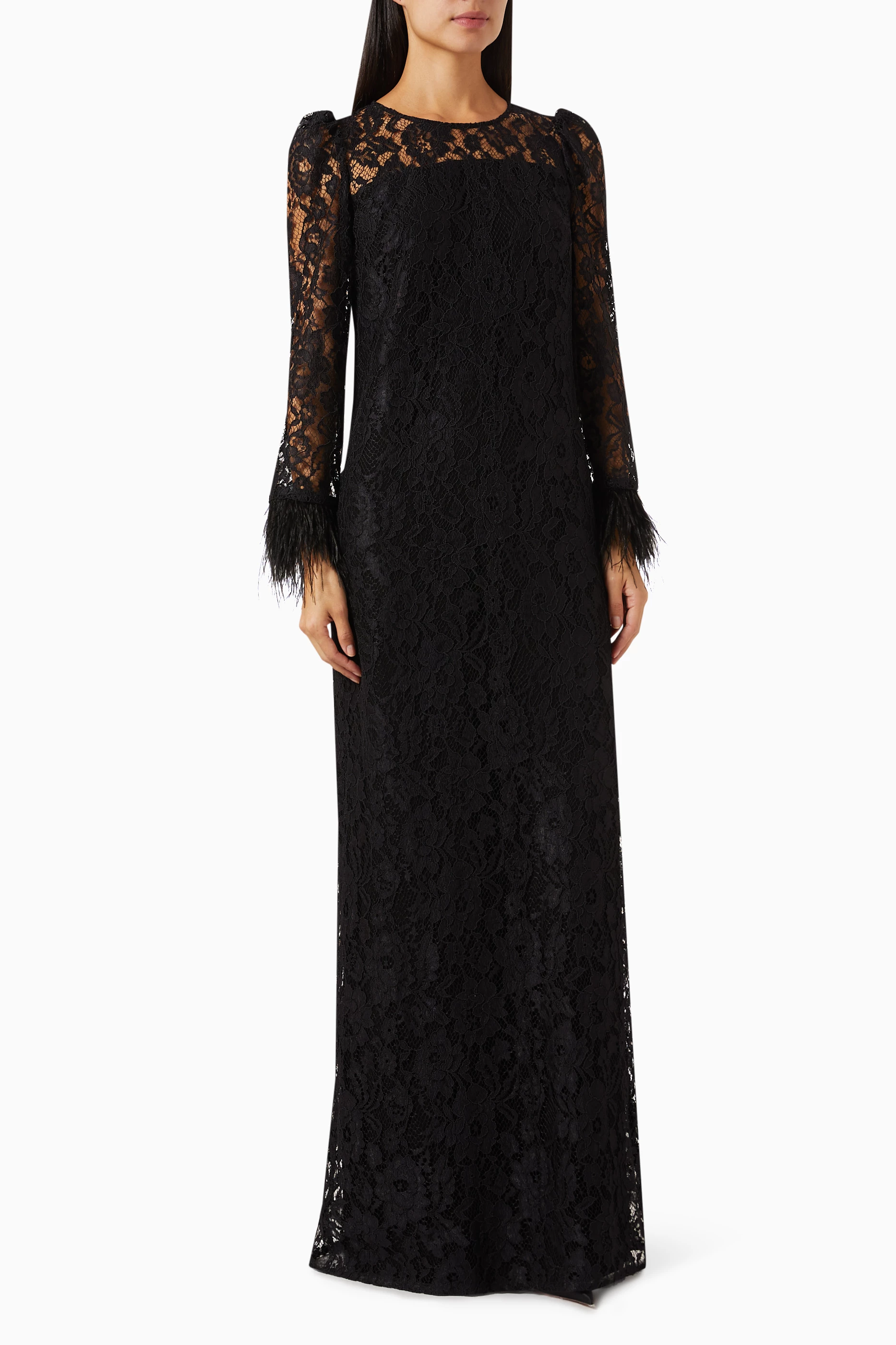 Buy Nihan Peker Black Dantel Dress in Lace For Women Online | Ounass Saudi