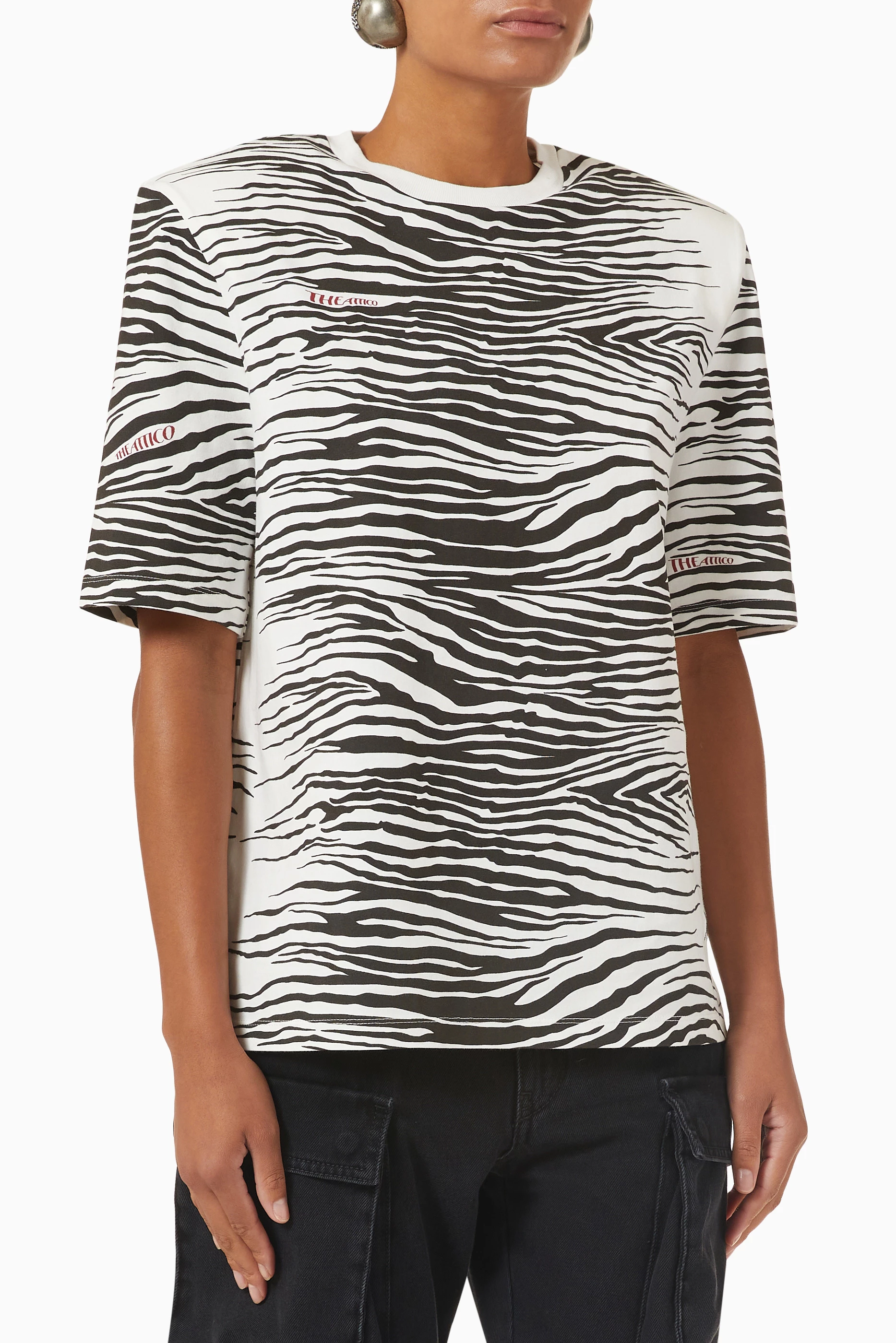 Tシャツ・カットソー THE ATTICO ZEBRA PRINT T-SHIRT 19320647_42492205_322.jpg