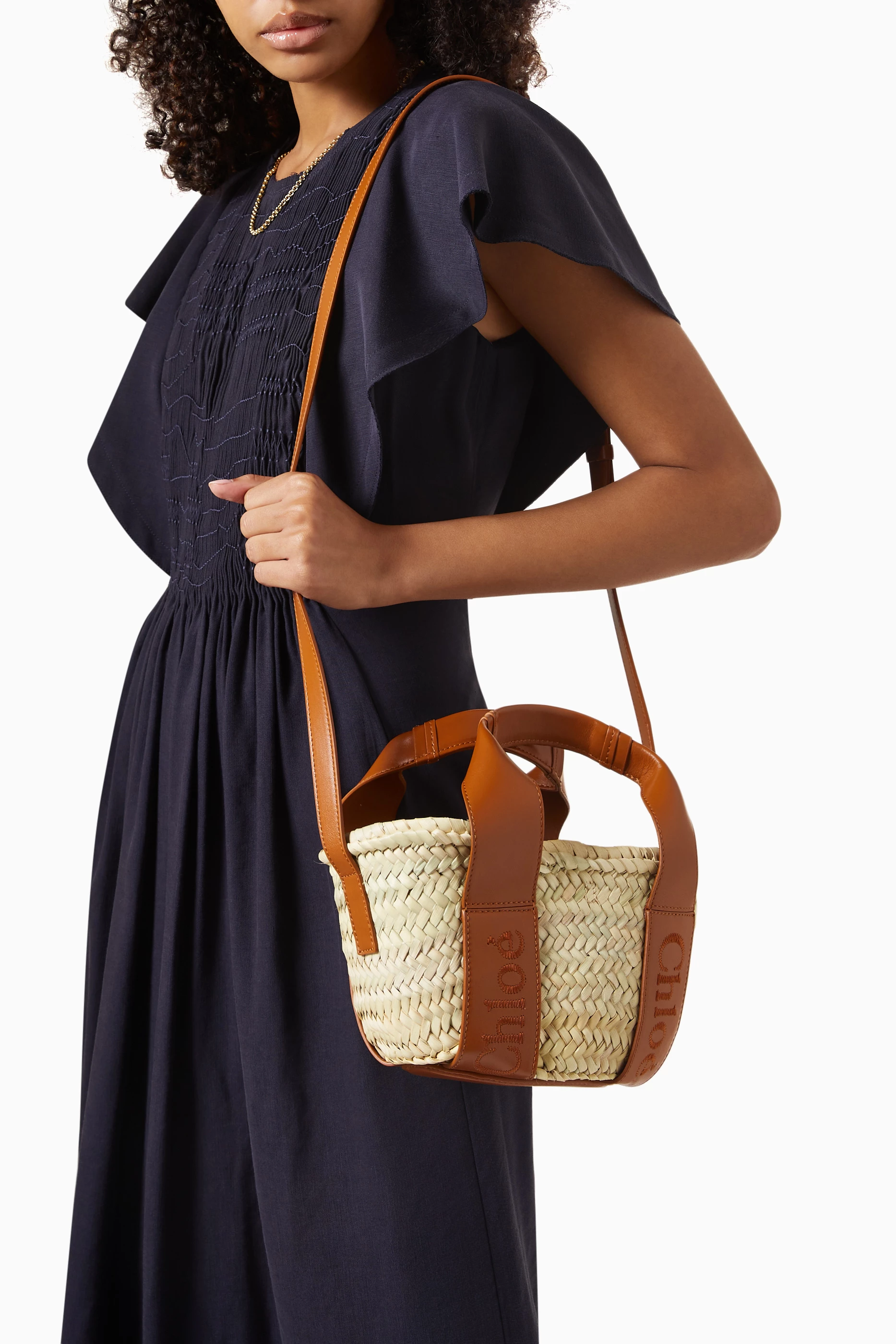 【CHLOE】SENSE SMALL BASKET BAG Chloé CHLOÉ SENSE SMALL BASKET | REVERSIBLE