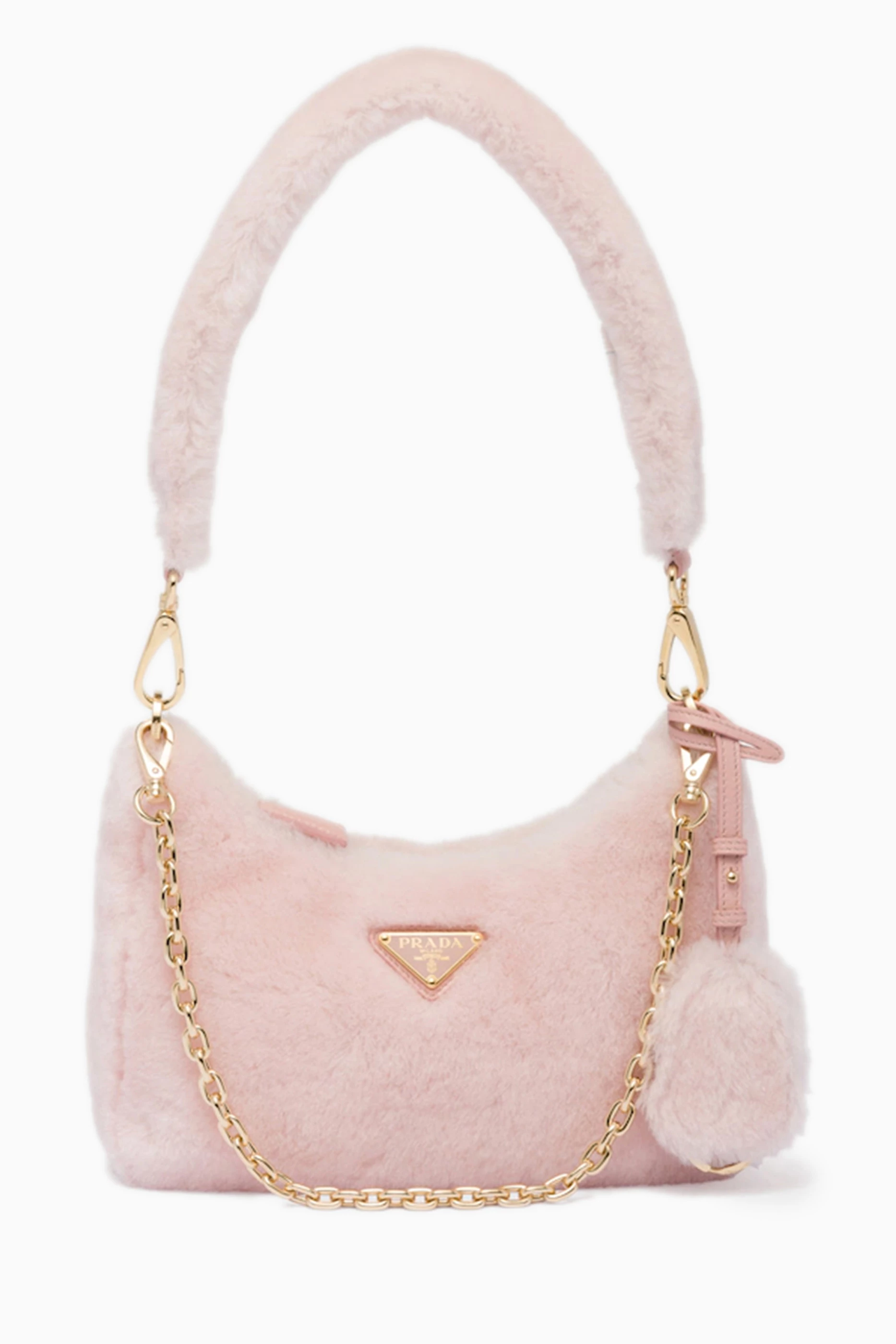 Buy Prada Pink Mini Shoulder Bag in Sheepskin For Women Online Ounass Saudi