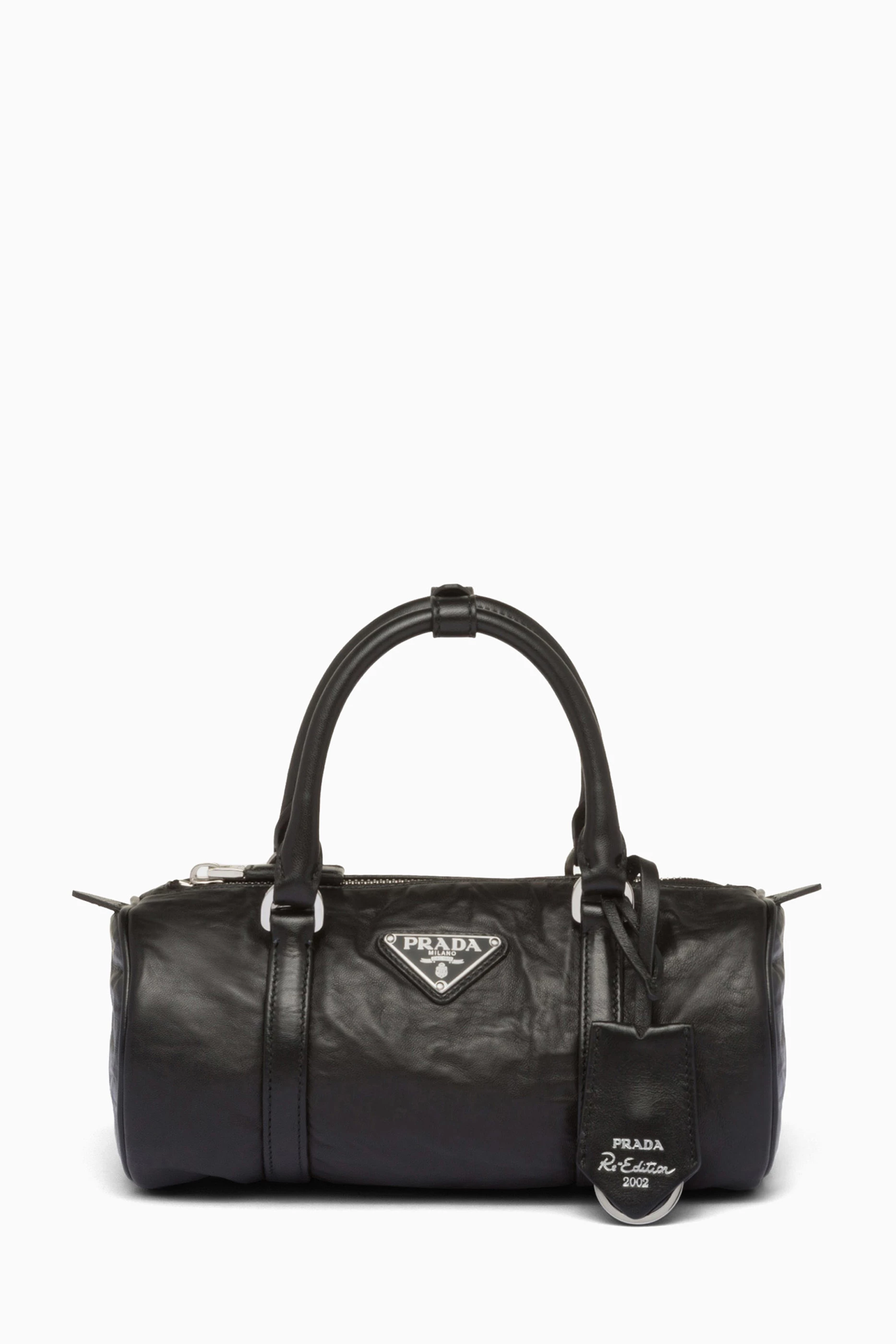 PRADA | Runway small Antique nappa leather top handle bag