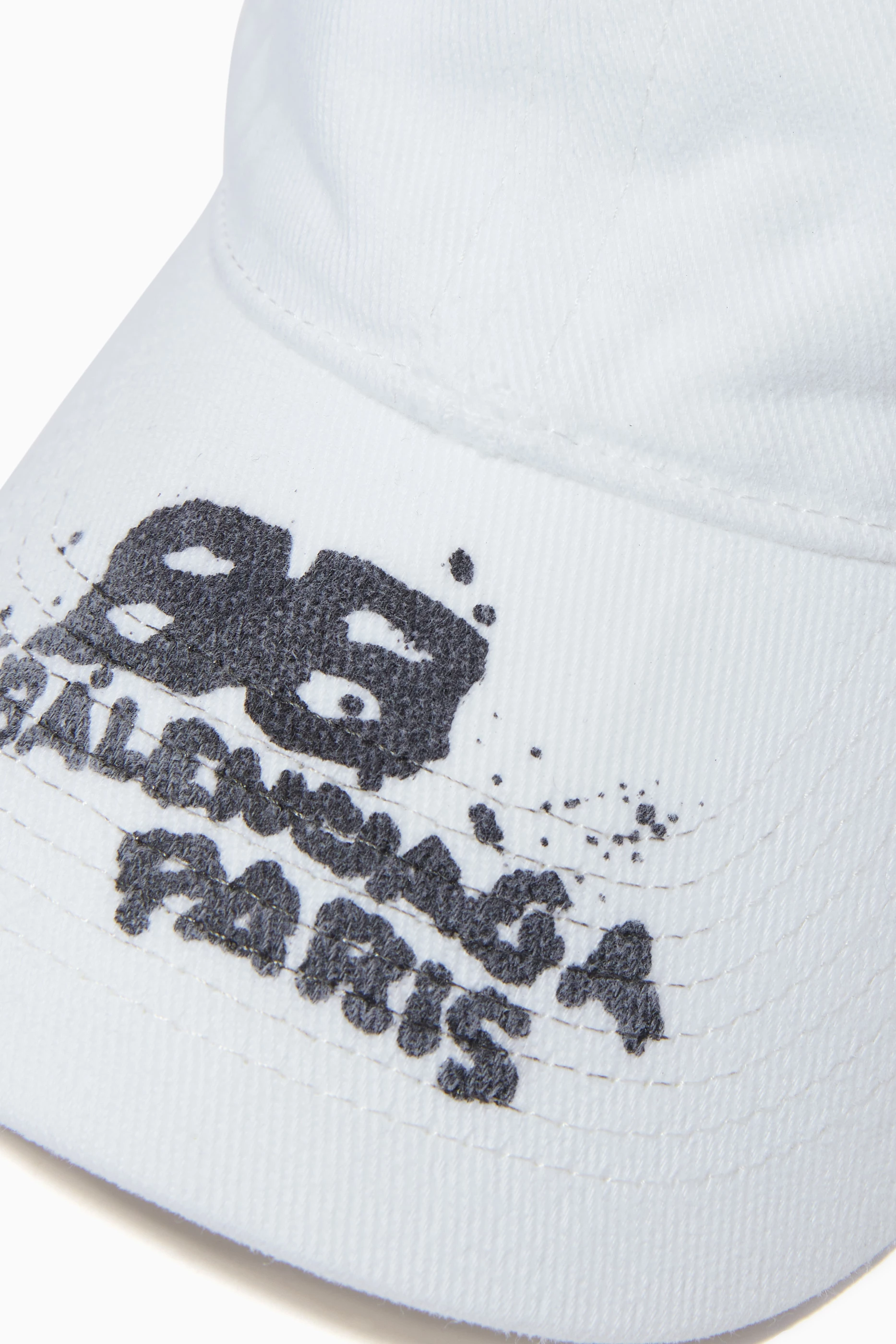 Buy Balenciaga White BB Paris Baseball Cap in Canvas For UNISEX