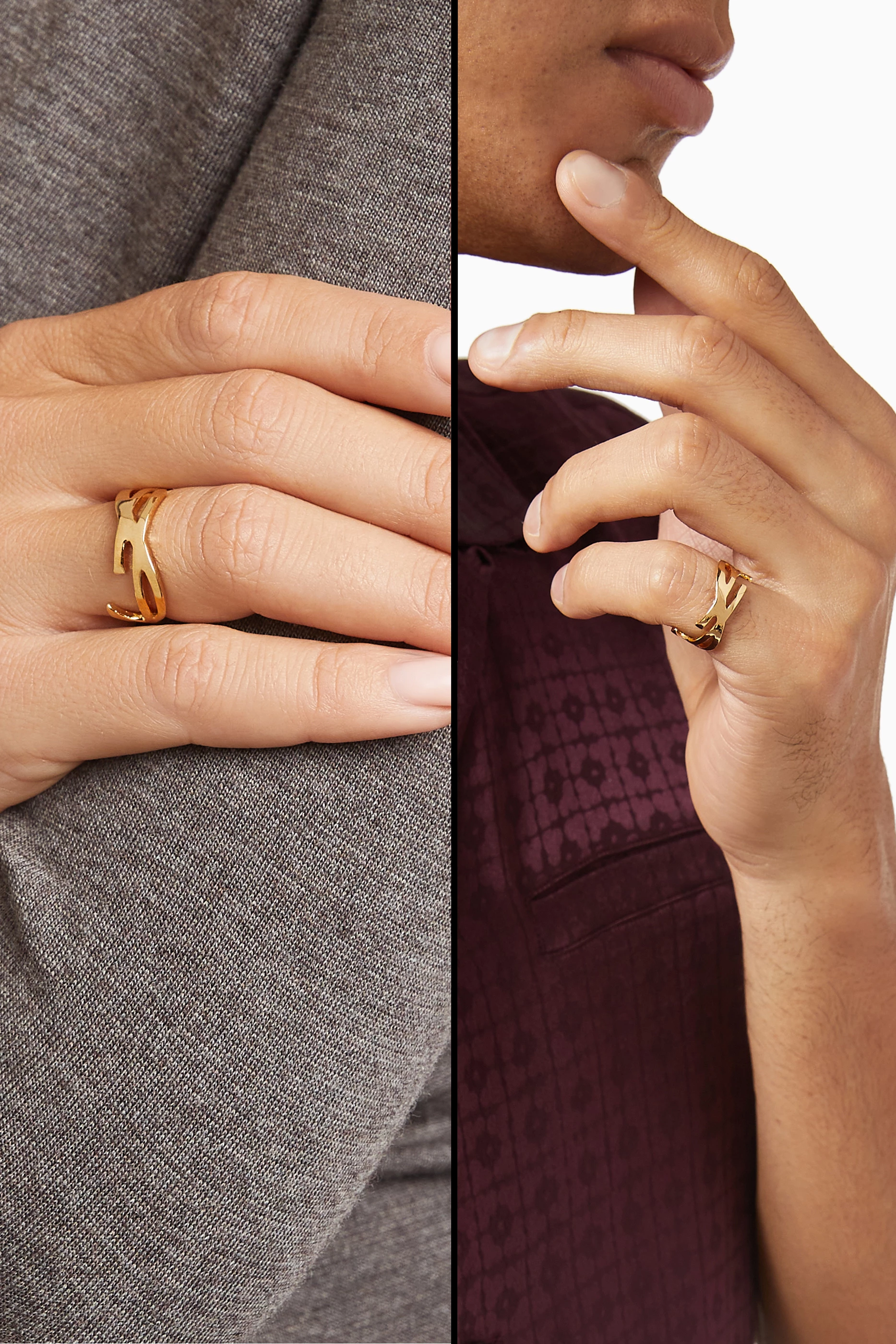 Buy SAINT LAURENT Gold Opyum Twist Ring in Metal For UNISEX Online Ounass Saudi