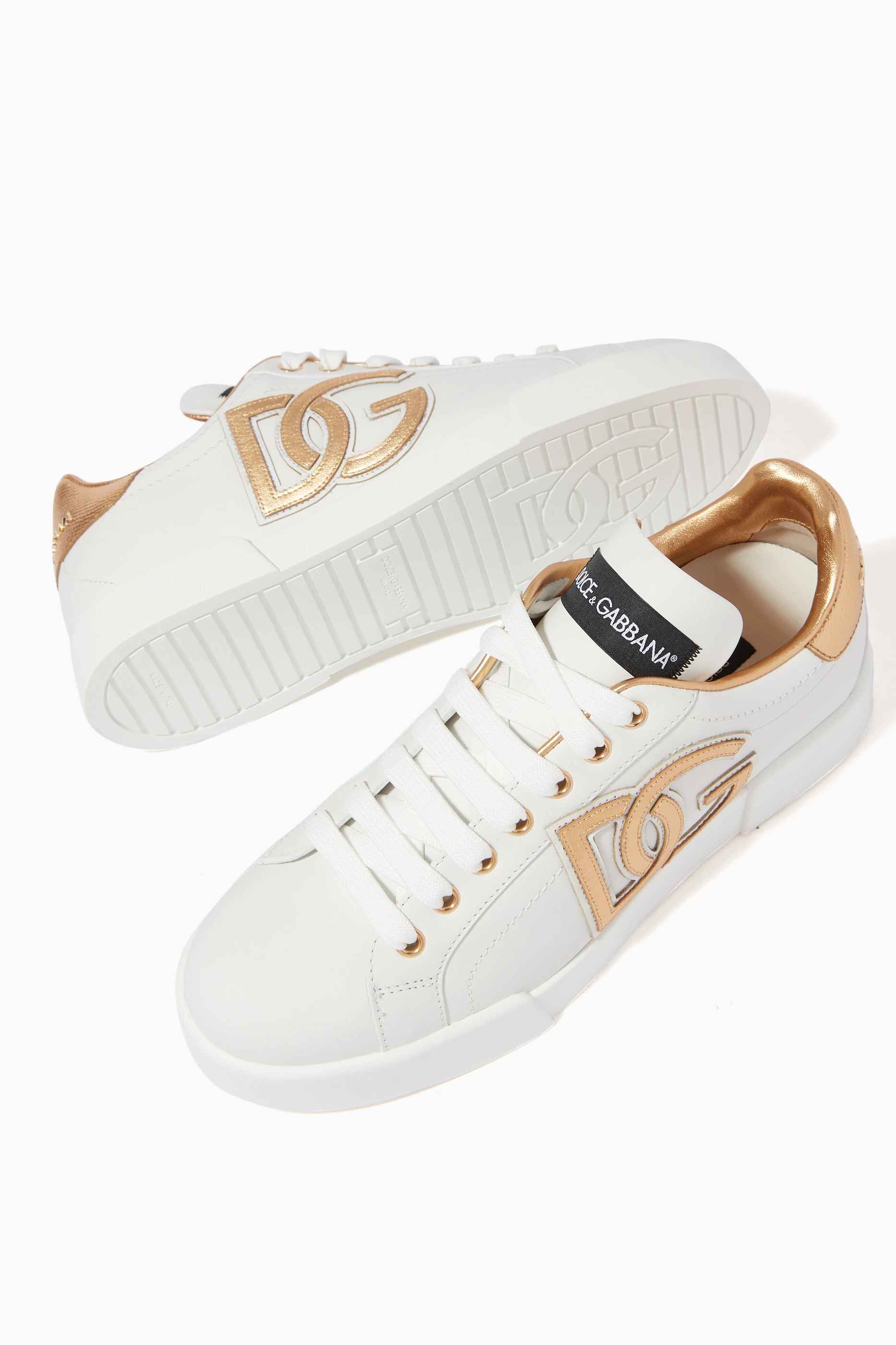 Gold dolce and gabbana sneakers online