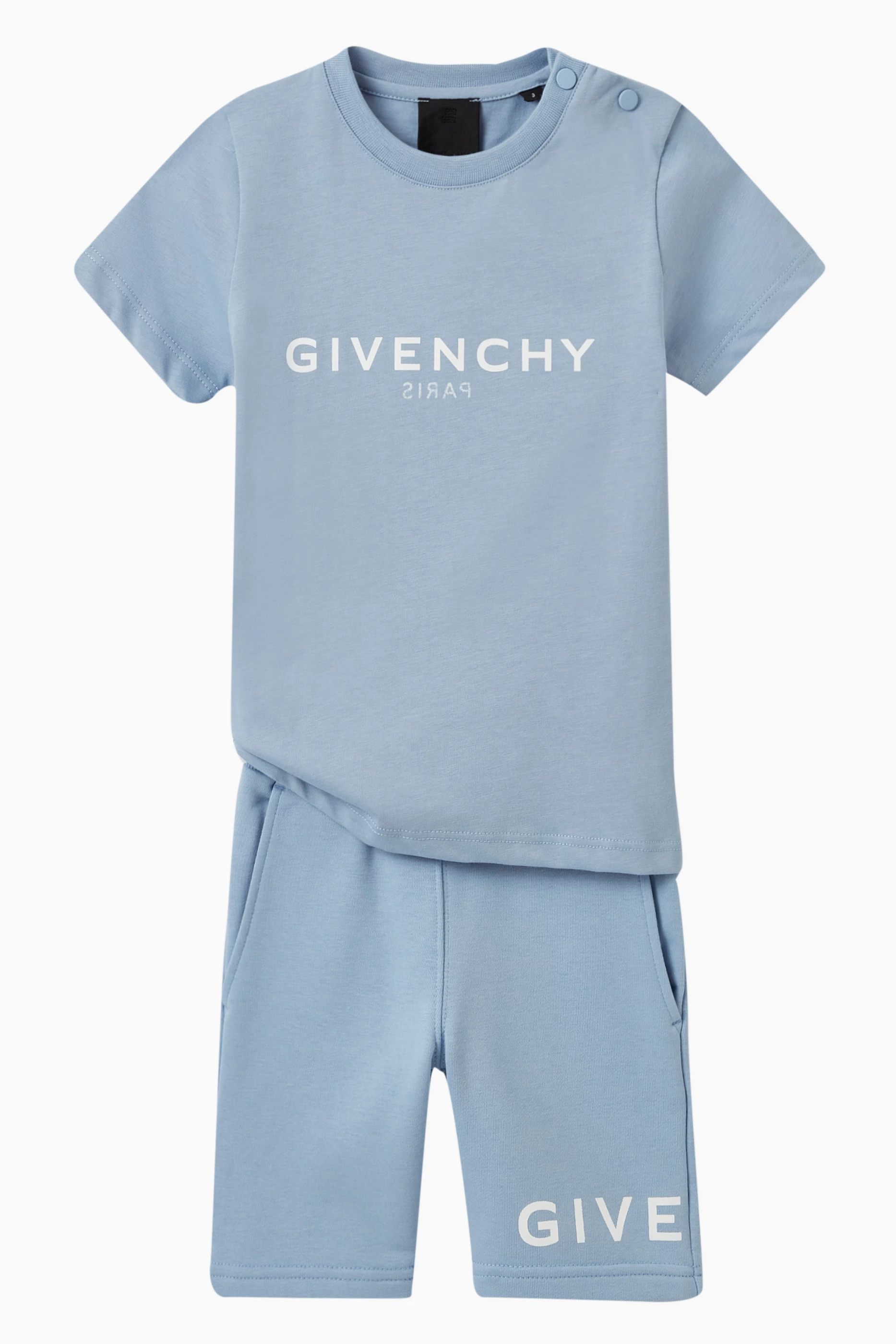 Buy Givenchy Blue Logo print T shirt in Cotton jersey For Baby Boys Online Ounass Saudi