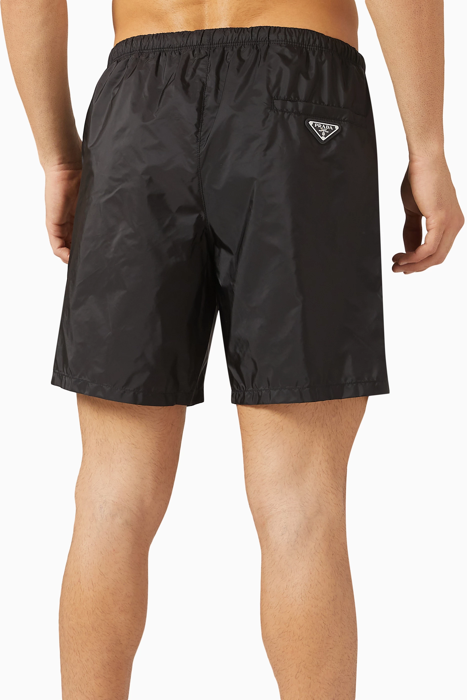 Buy Prada Black Swim Shorts in Recycled Nylon For Men Online Ounass Saudi