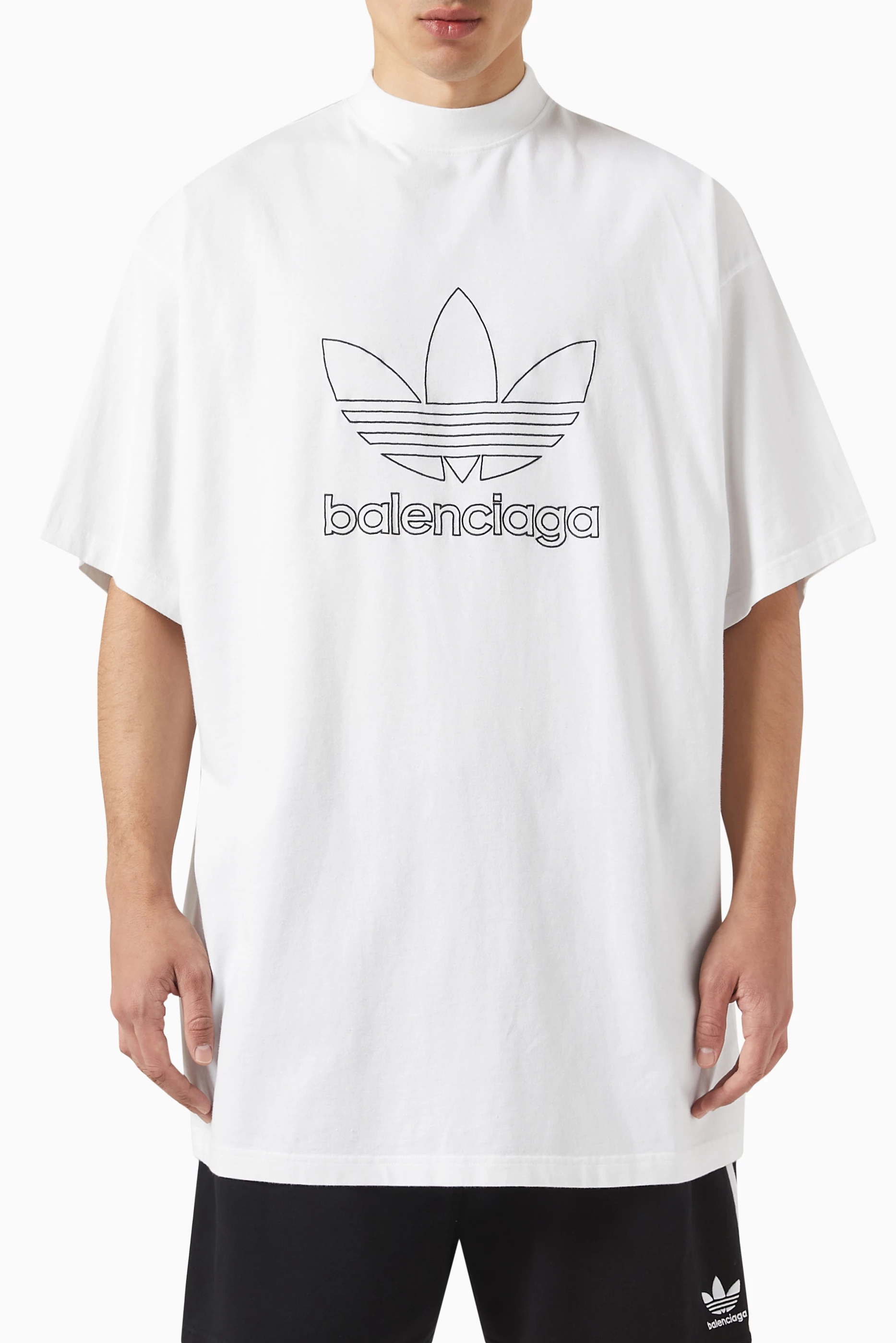 balenciaga アディダス Tシャツ ホワイト Balenciaga - Balenciaga x Adidas - Oversize cotton t-shirt