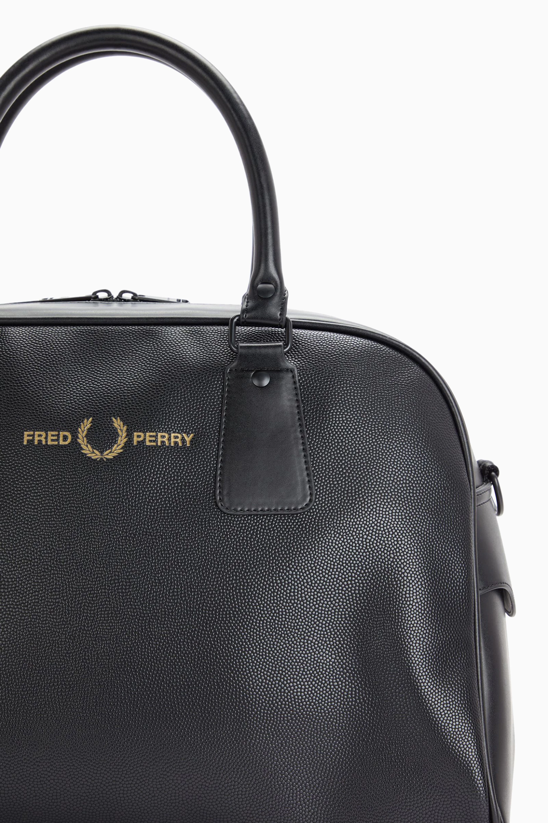 Buy Fred Perry Black Scotch Grain Grip Bag in Pu For Men Online Ounass Saudi