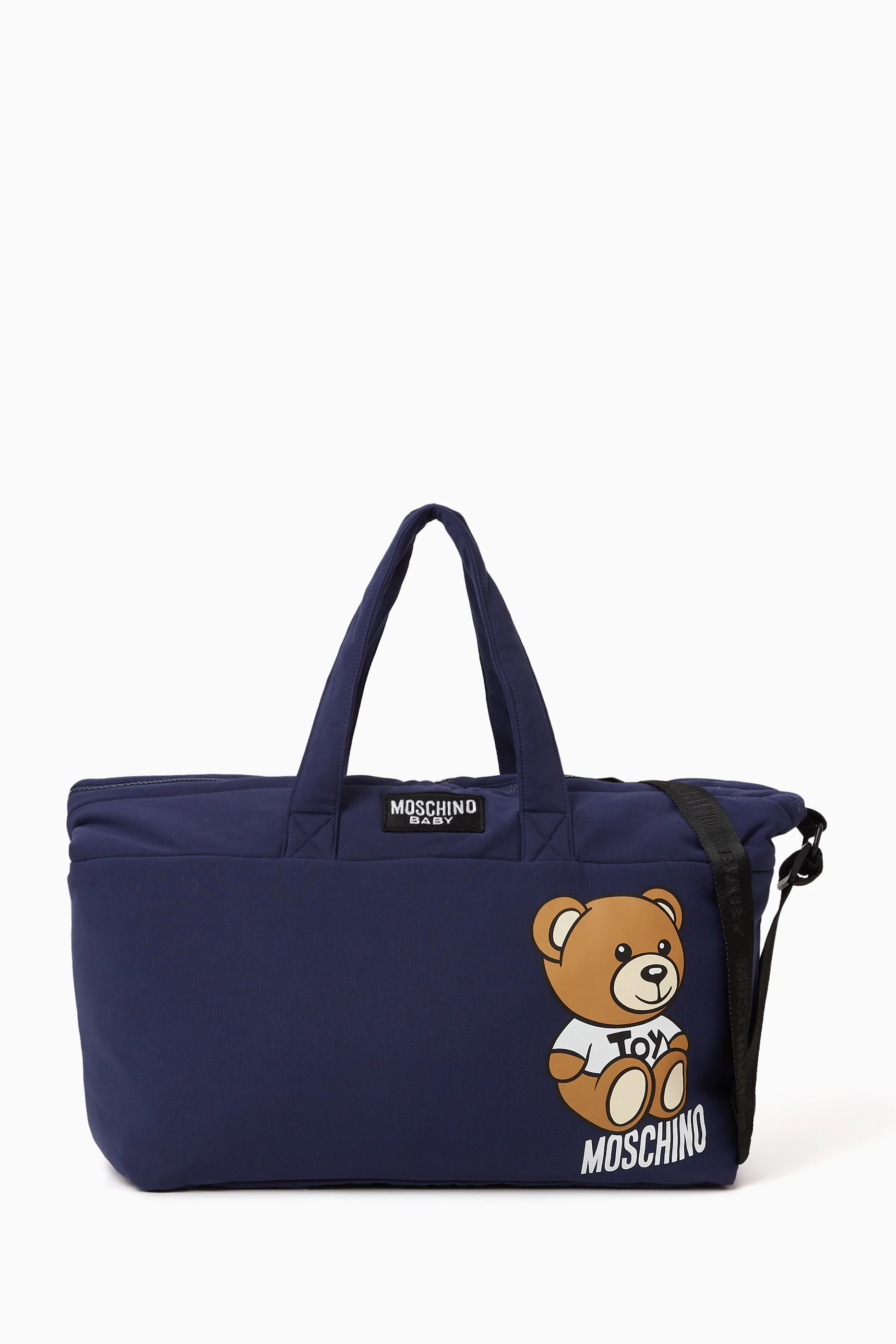 Buy Moschino Blue Signature Teddy Changing Bag For Kids Online Ounass Saudi