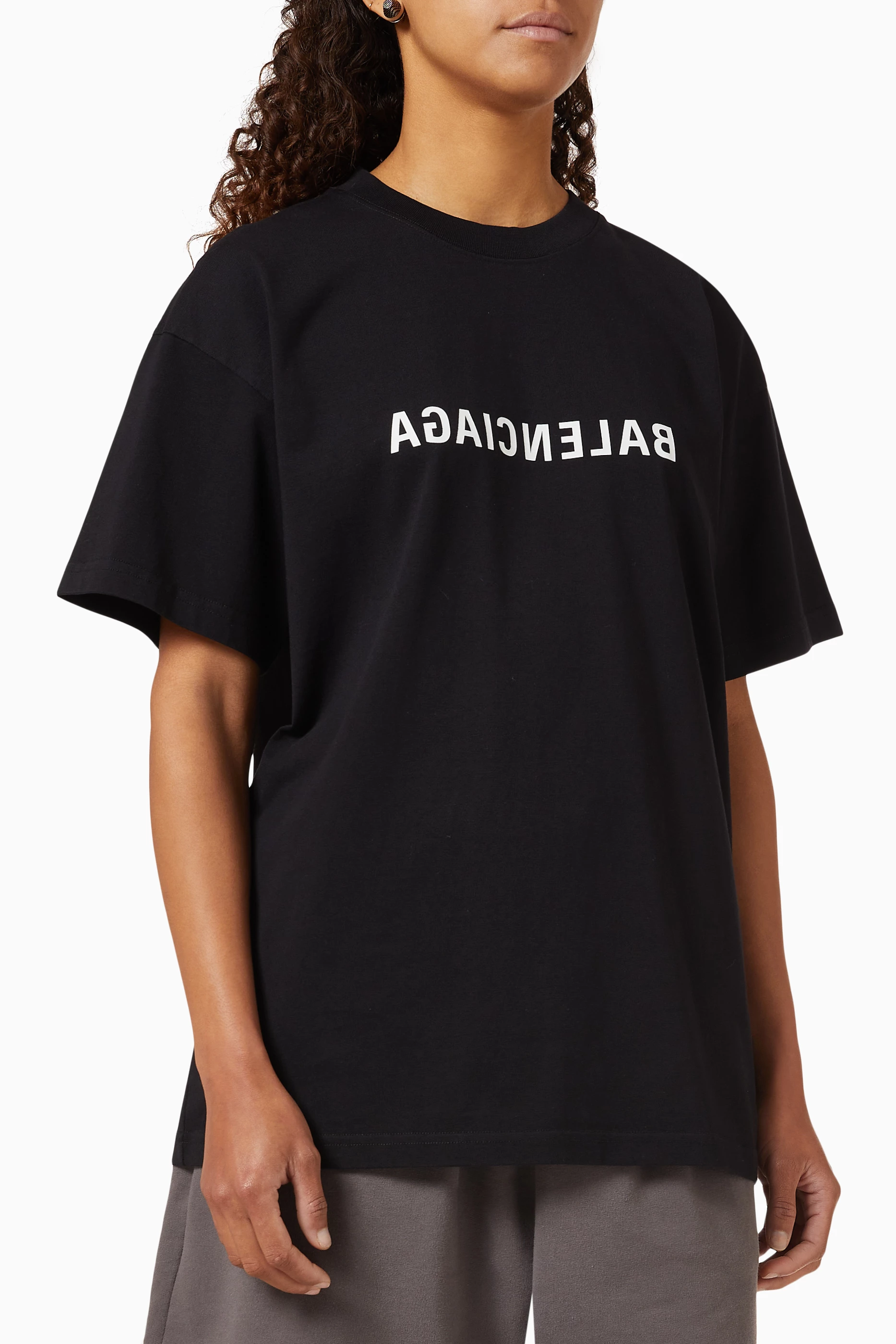 24ss BALENCIAGA MirrorLogo destroy shirt T-shirt Balenciaga Mirror